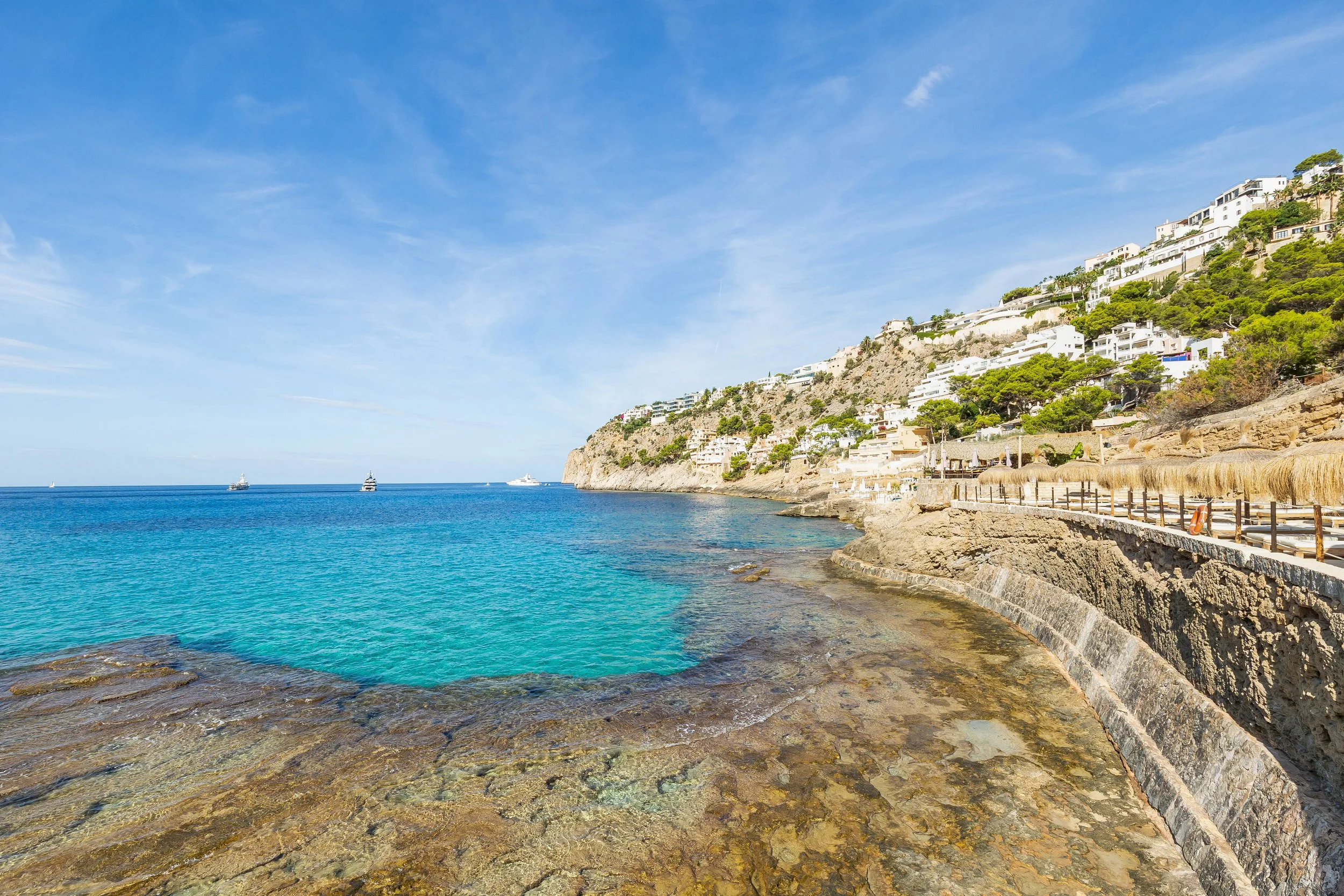 Luxury villa in Cala Llamp Mallorca with swimming pool and panoramic sea views real estate photography