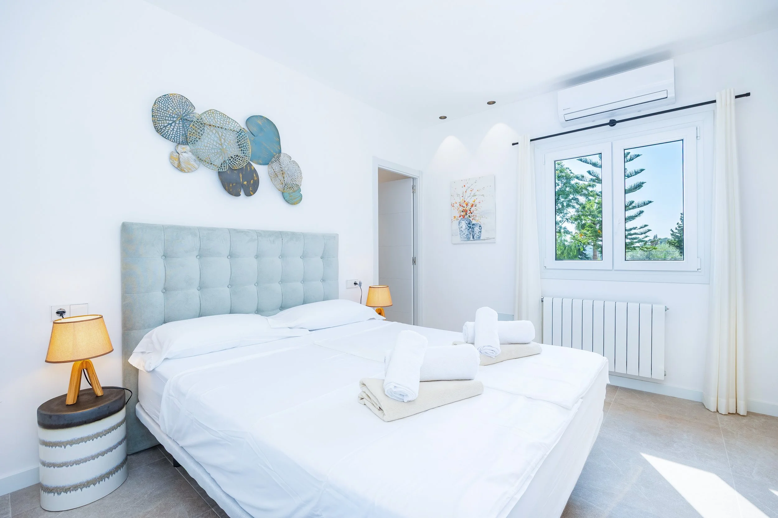 Can Gomez Mallorca renovated countryside interior with natural light and modern rustic style real estate photography