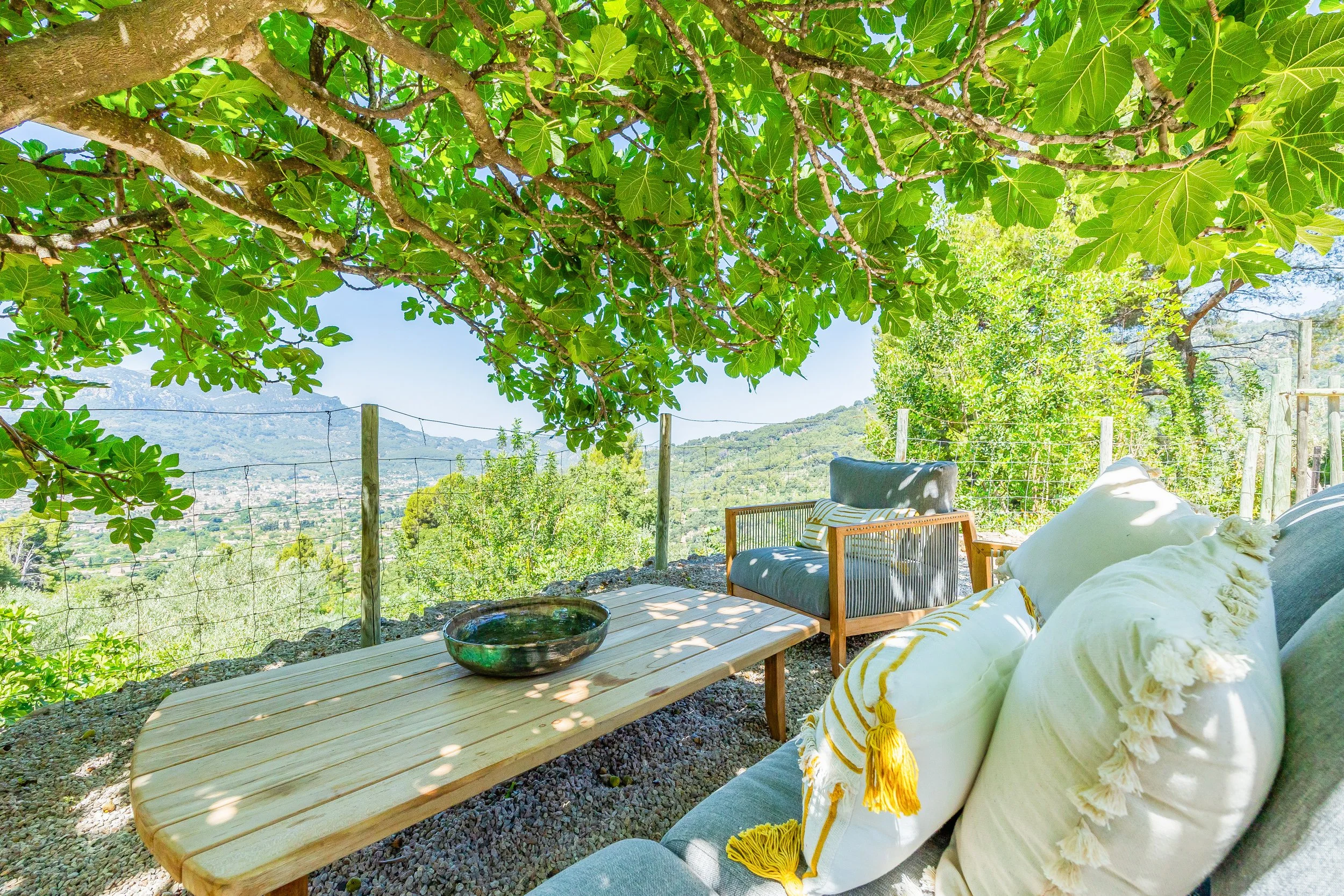 Renovated mountain house near Sóller Mallorca with panoramic views over Sóller valley real estate photography