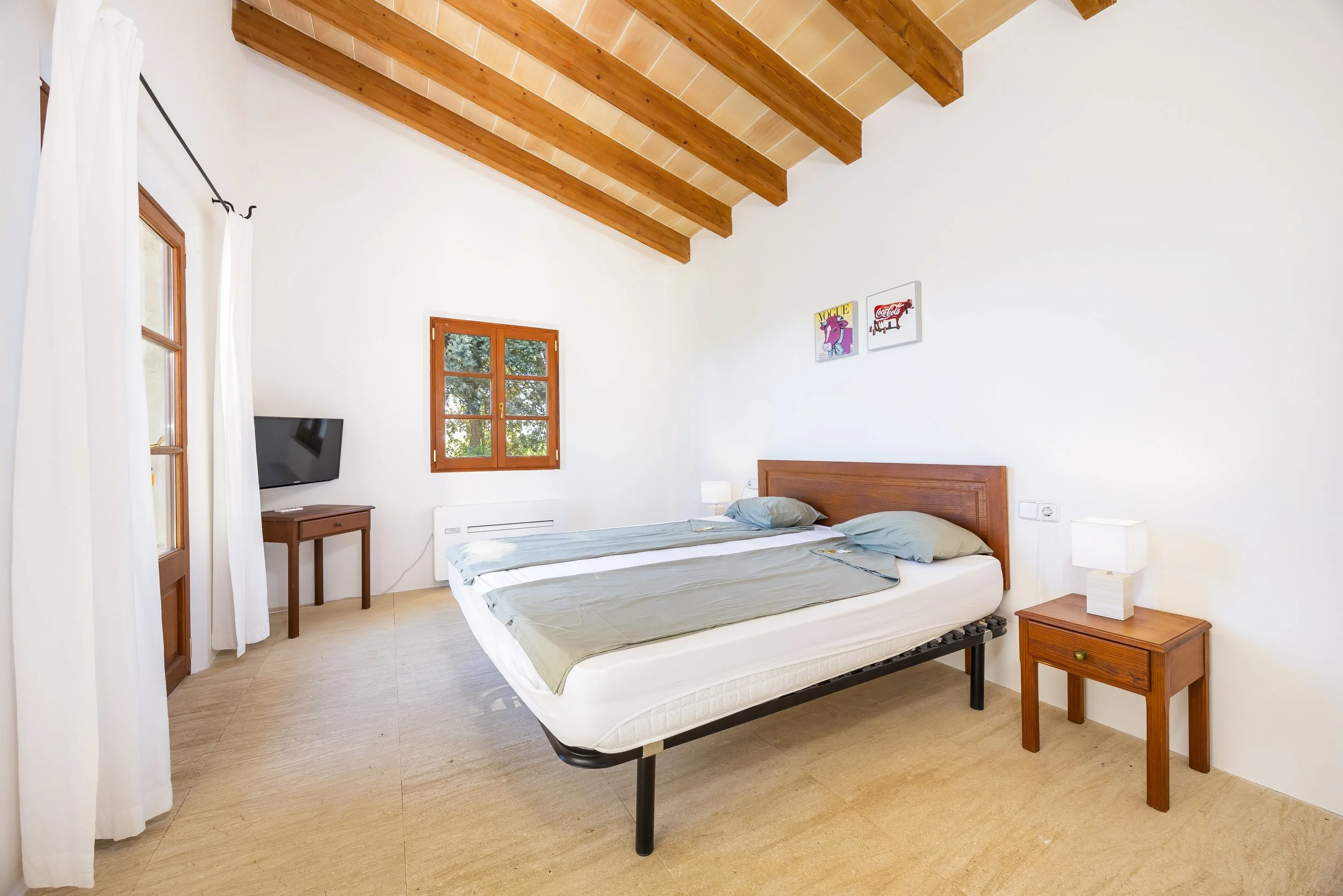 Traditional finca interior near Sant Llorenç Mallorca with rustic architecture and natural light real estate photography