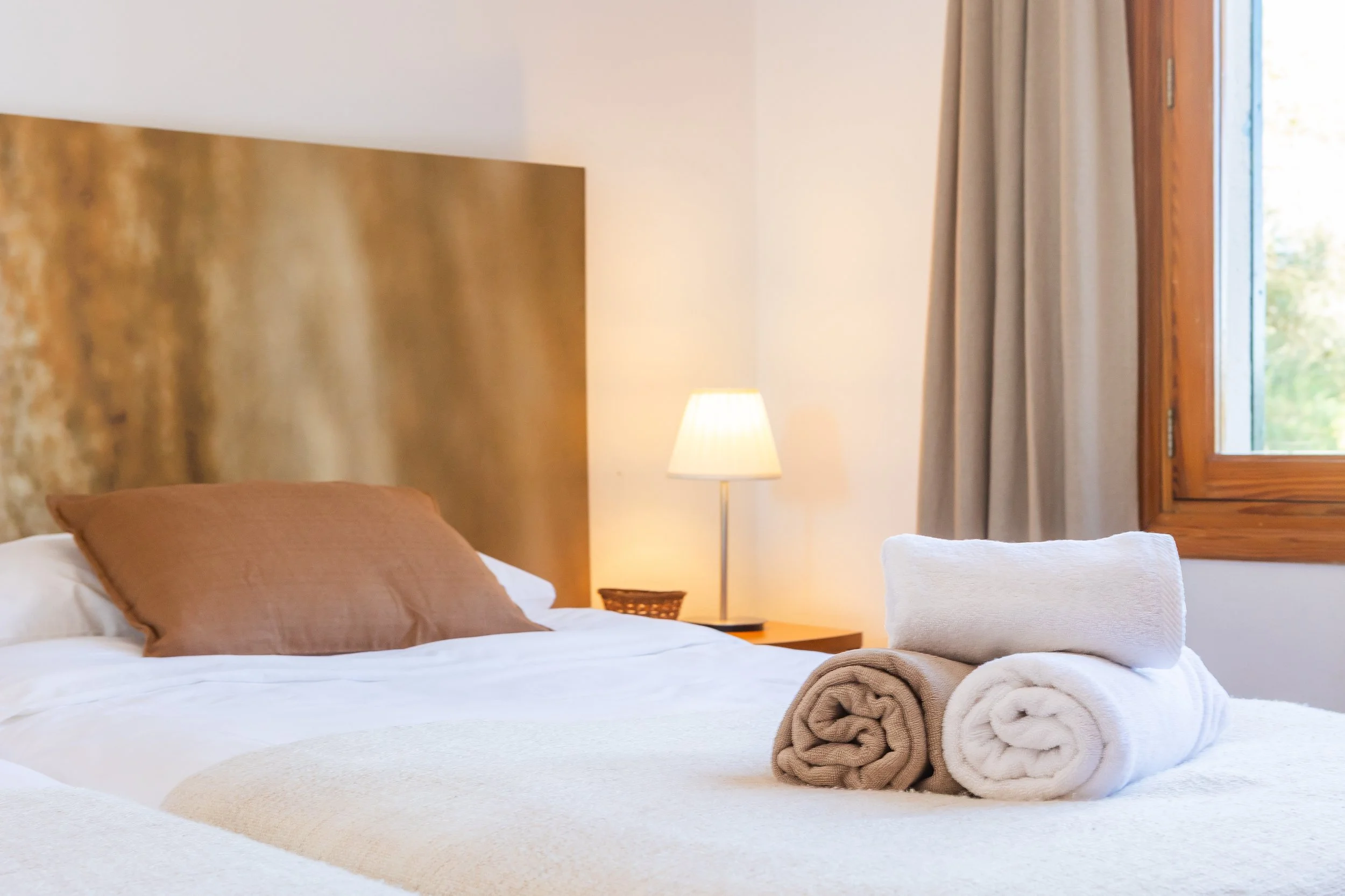 Traditional Mallorcan finca interior photography with natural light and rustic details