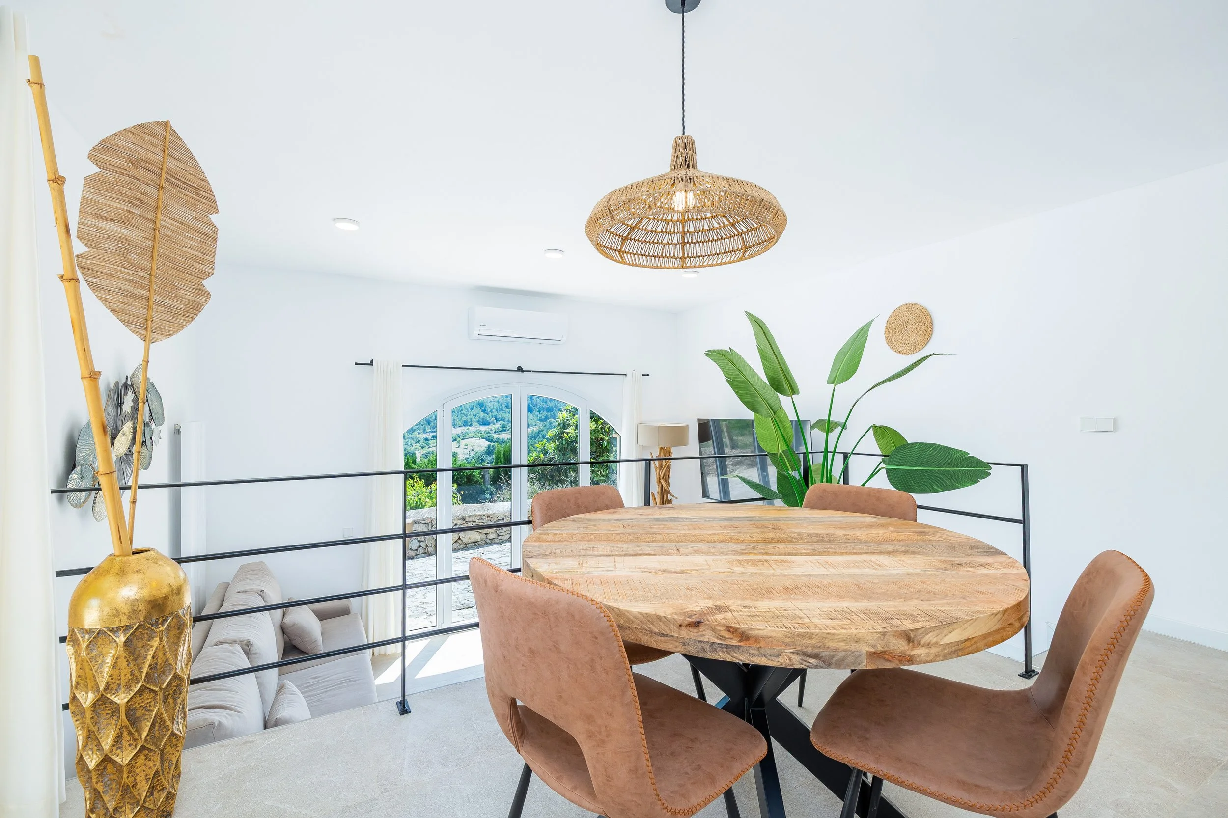 Can Gomez Mallorca renovated countryside interior with natural light and modern rustic style real estate photography
