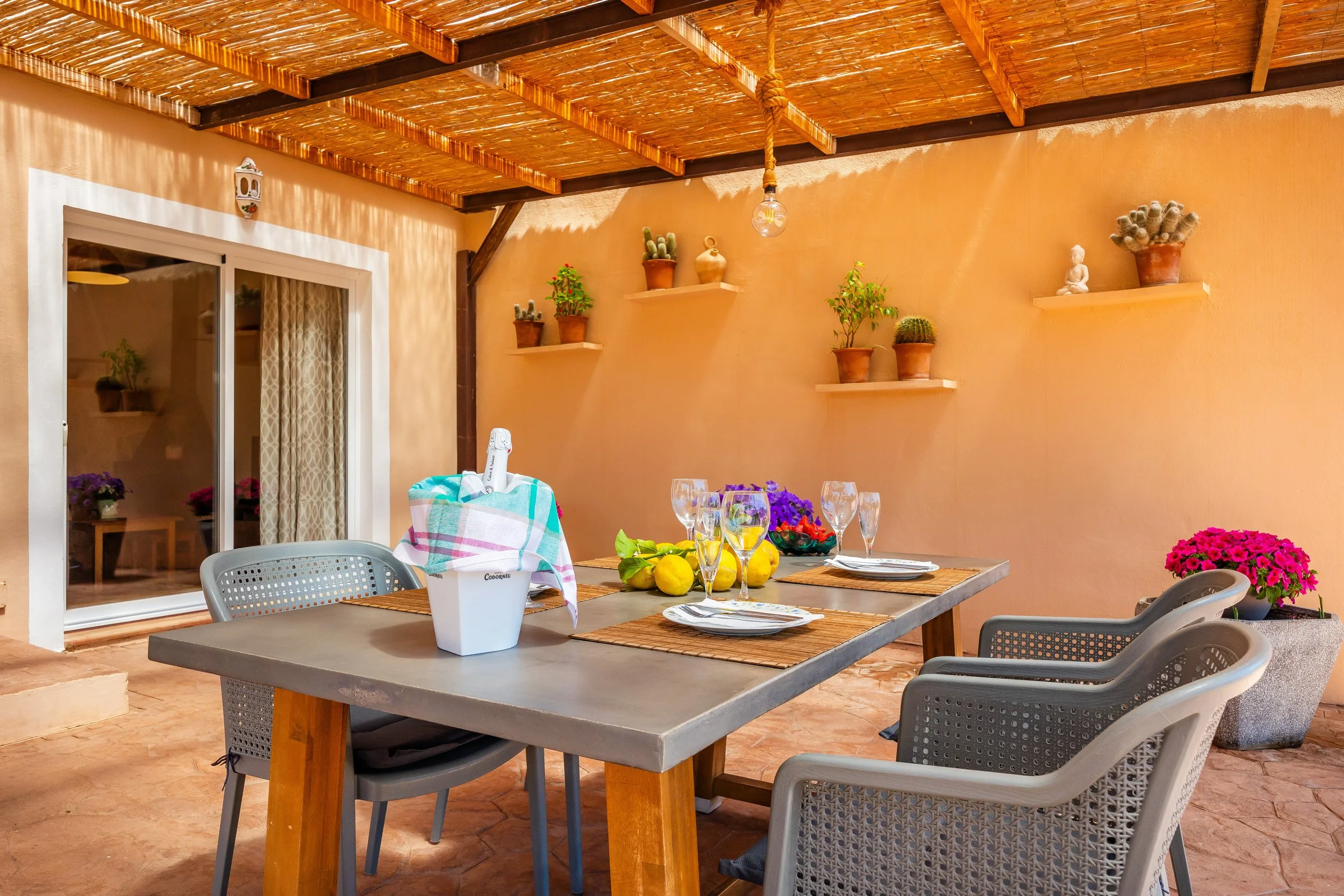 Traditional Mallorcan finca exterior photography with natural light