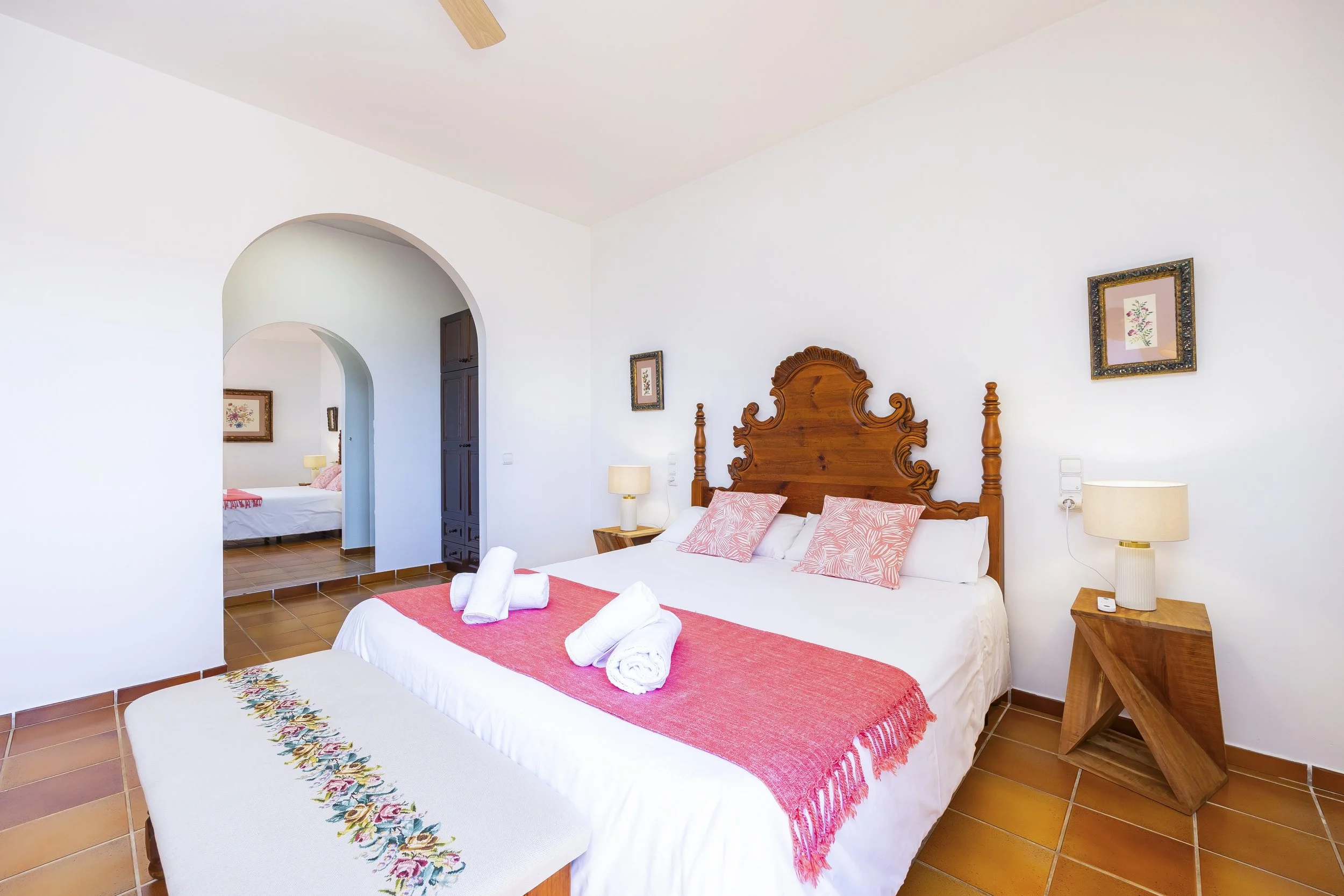 Son Galta Mallorca interior with natural light and sea views over Cala Millor real estate photography