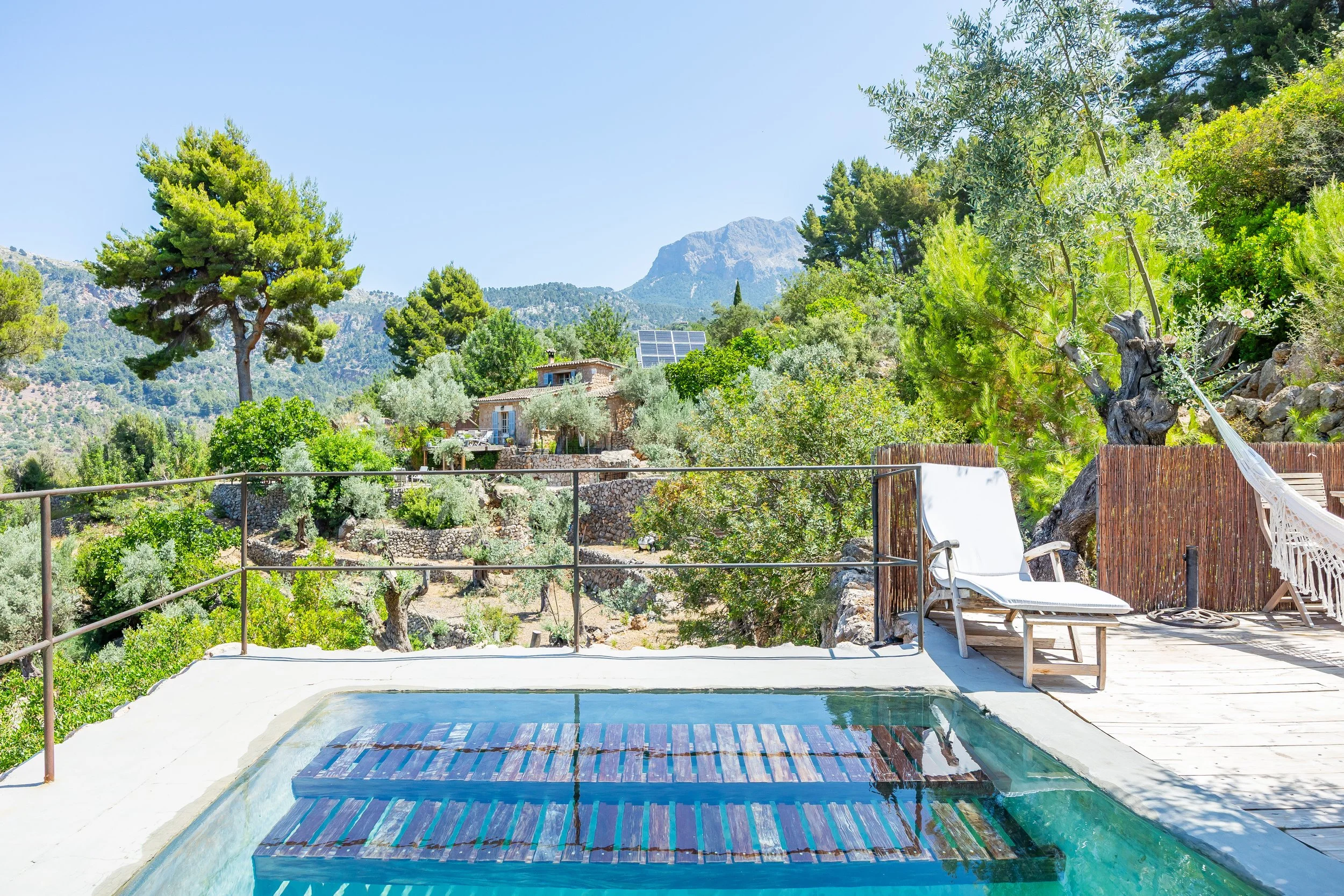 Renovated mountain house near Sóller Mallorca with panoramic views over Sóller valley real estate photography