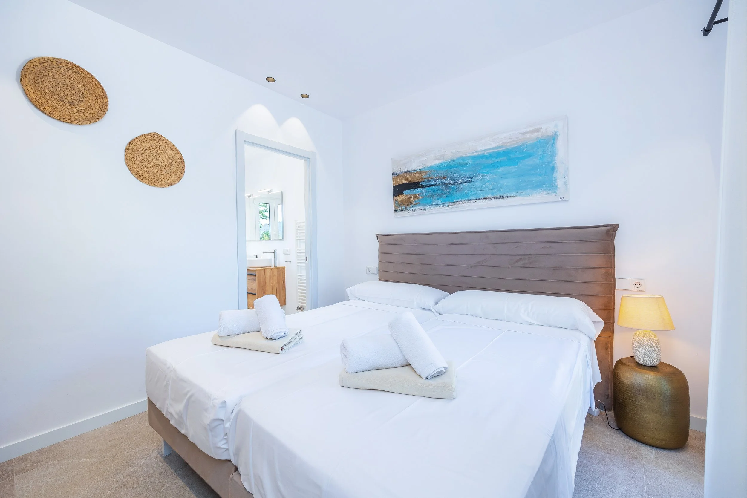 Can Gomez Mallorca renovated countryside interior with natural light and modern rustic style real estate photography
