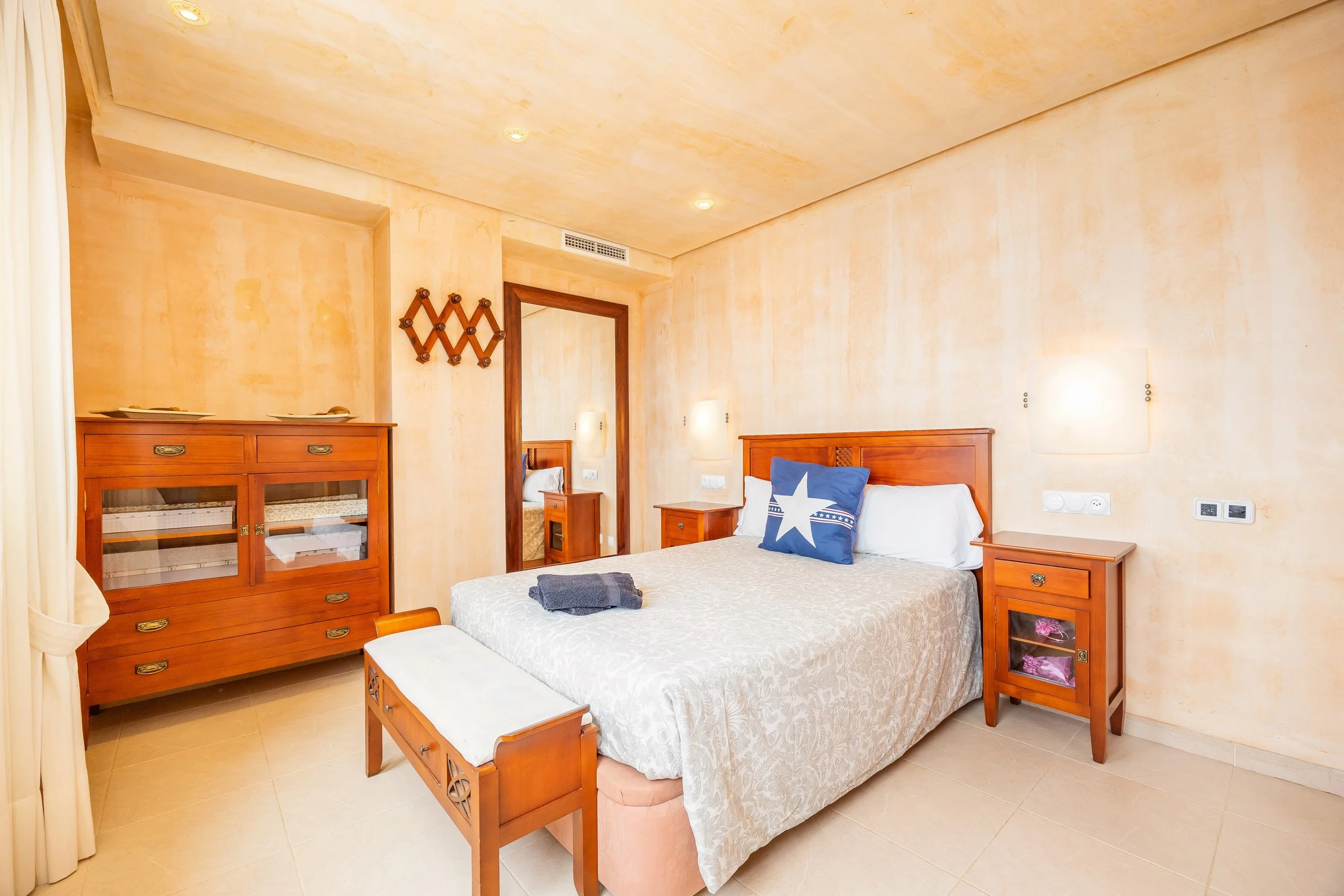Luxury interior of Villa Cala Llamp Mallorca with modern design, natural light and sea views real estate photography