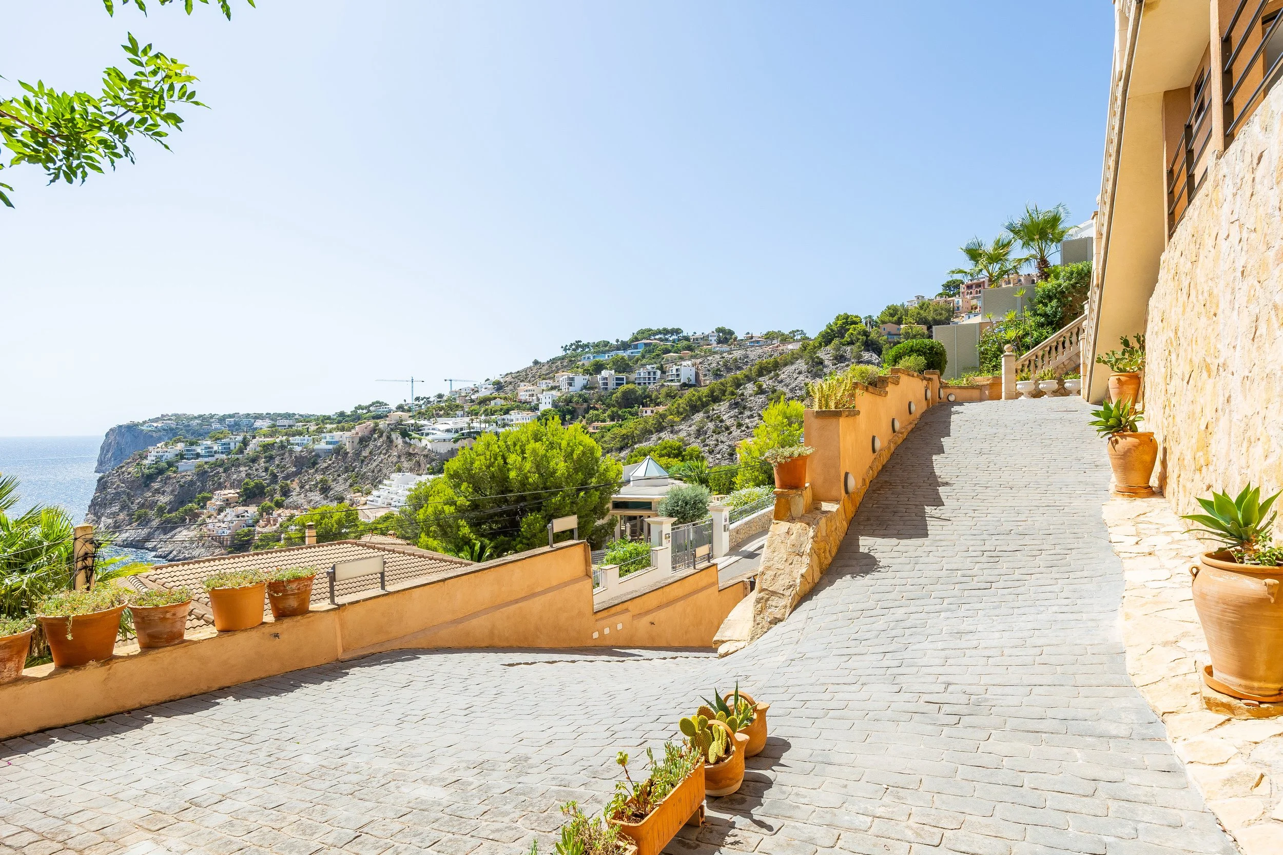 Luxury villa in Cala Llamp Mallorca with swimming pool and panoramic sea views real estate photography