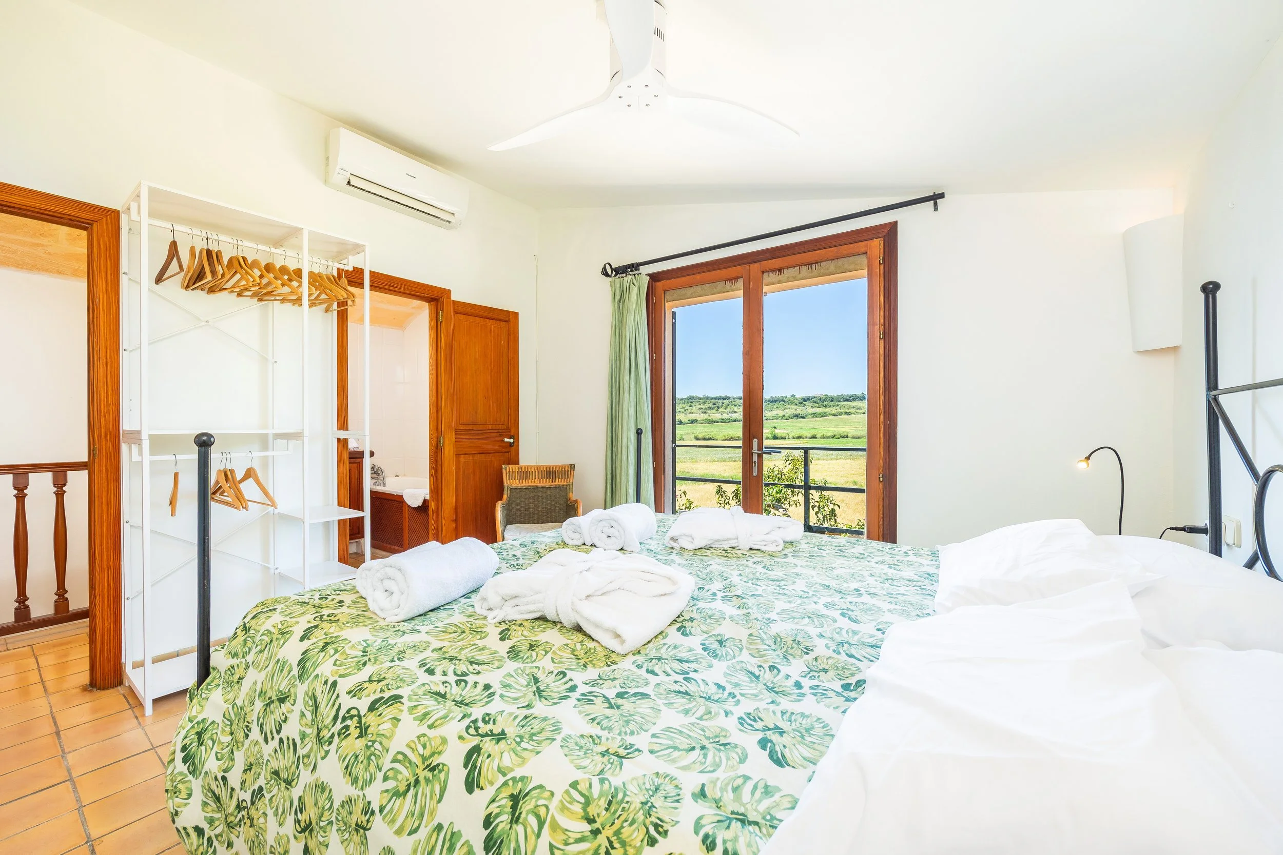 Rural house interior with natural light and traditional Mediterranean style real estate photography in Mallorca