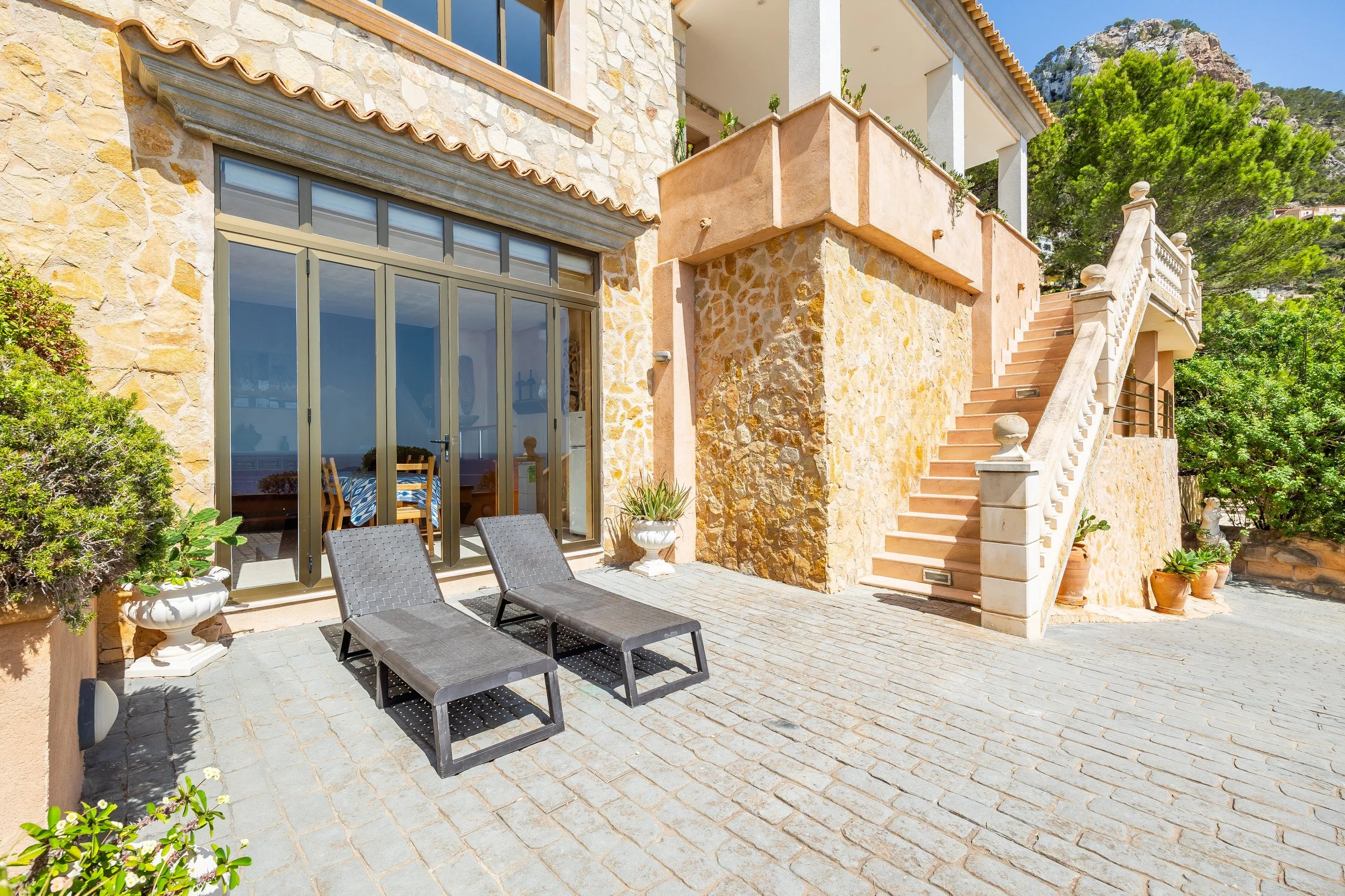 Luxury villa in Cala Llamp Mallorca with swimming pool and panoramic sea views real estate photography