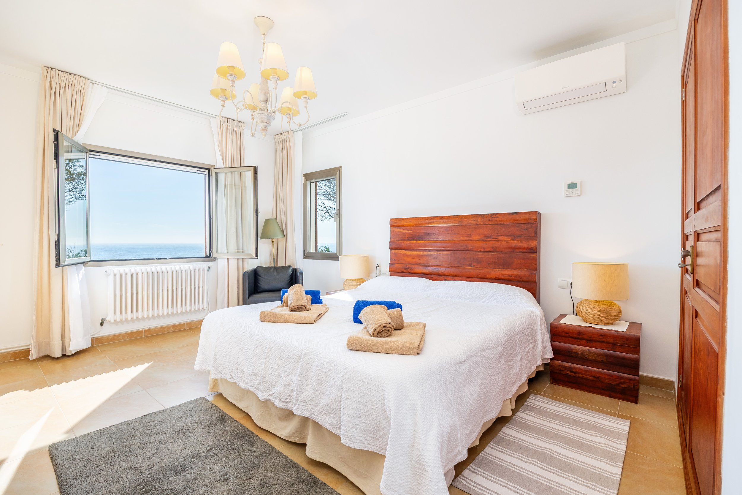 Coastal interior of Can Fernando Es Pontàs Mallorca with panoramic sea views and natural light real estate photography