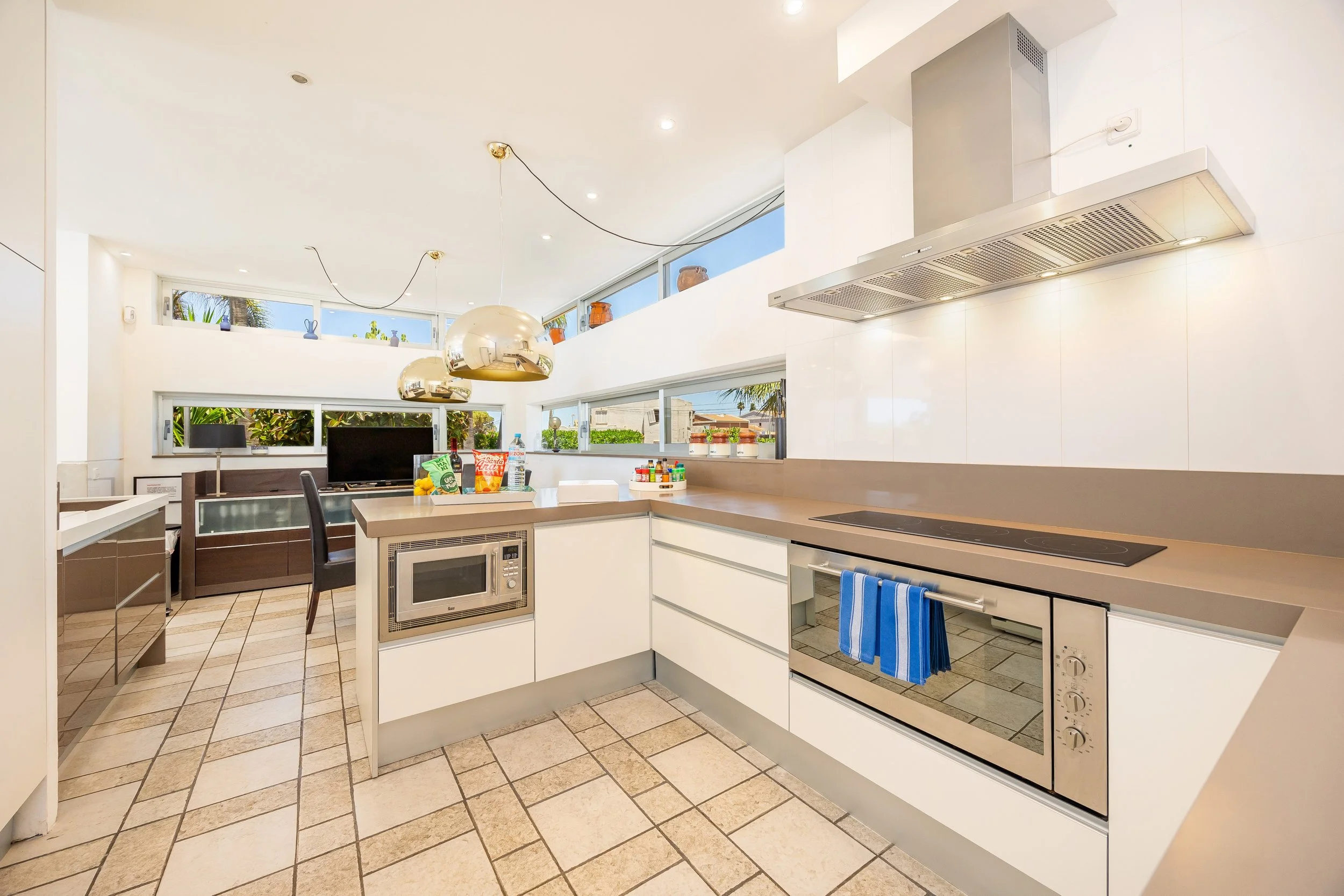Modern kitchen interior real estate photography in Mallorca