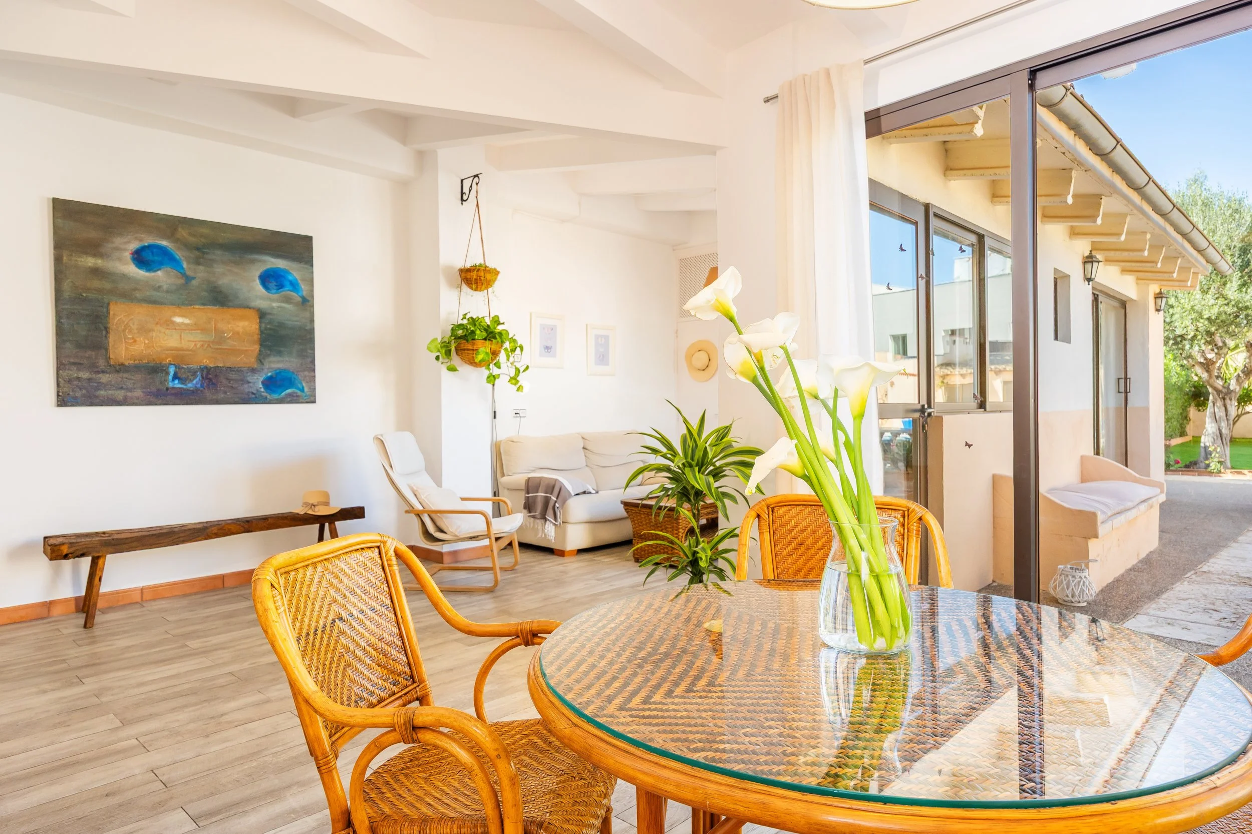 Coastal interior at Sol d’Es Trenc Mallorca with natural light and Mediterranean style real estate photography