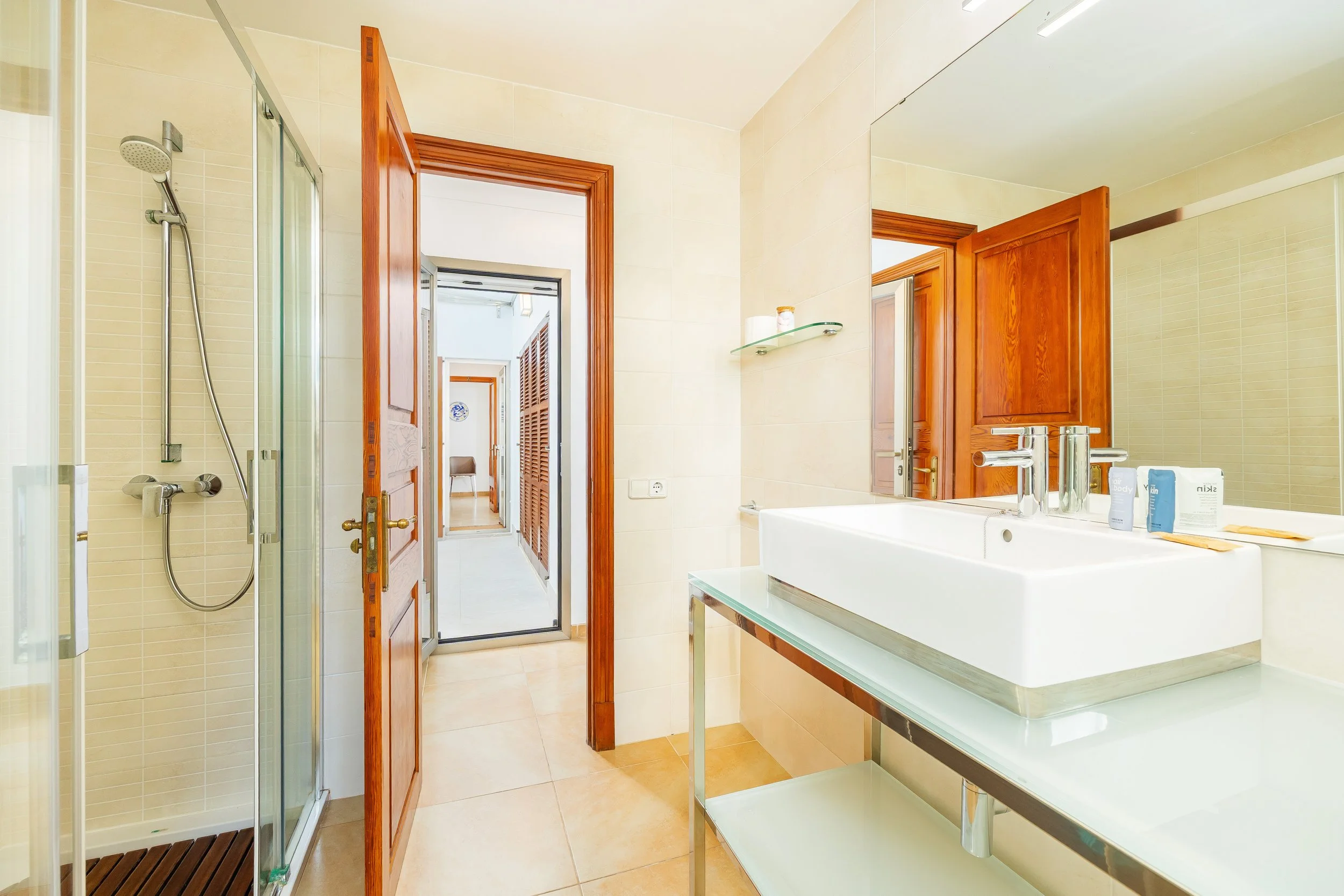 Coastal interior of Can Fernando Es Pontàs Mallorca with panoramic sea views and natural light real estate photography