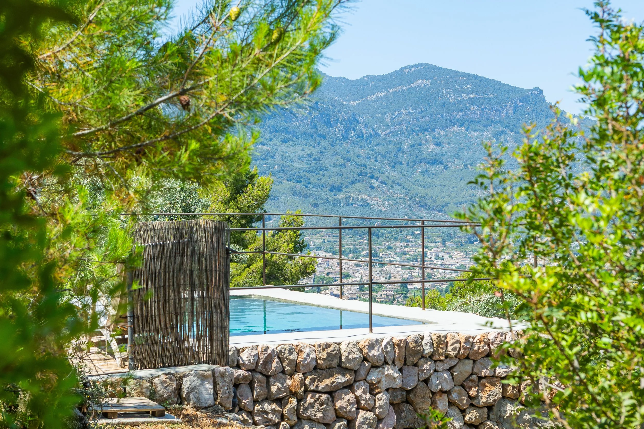 Renovated mountain house near Sóller Mallorca with panoramic views over Sóller valley real estate photography