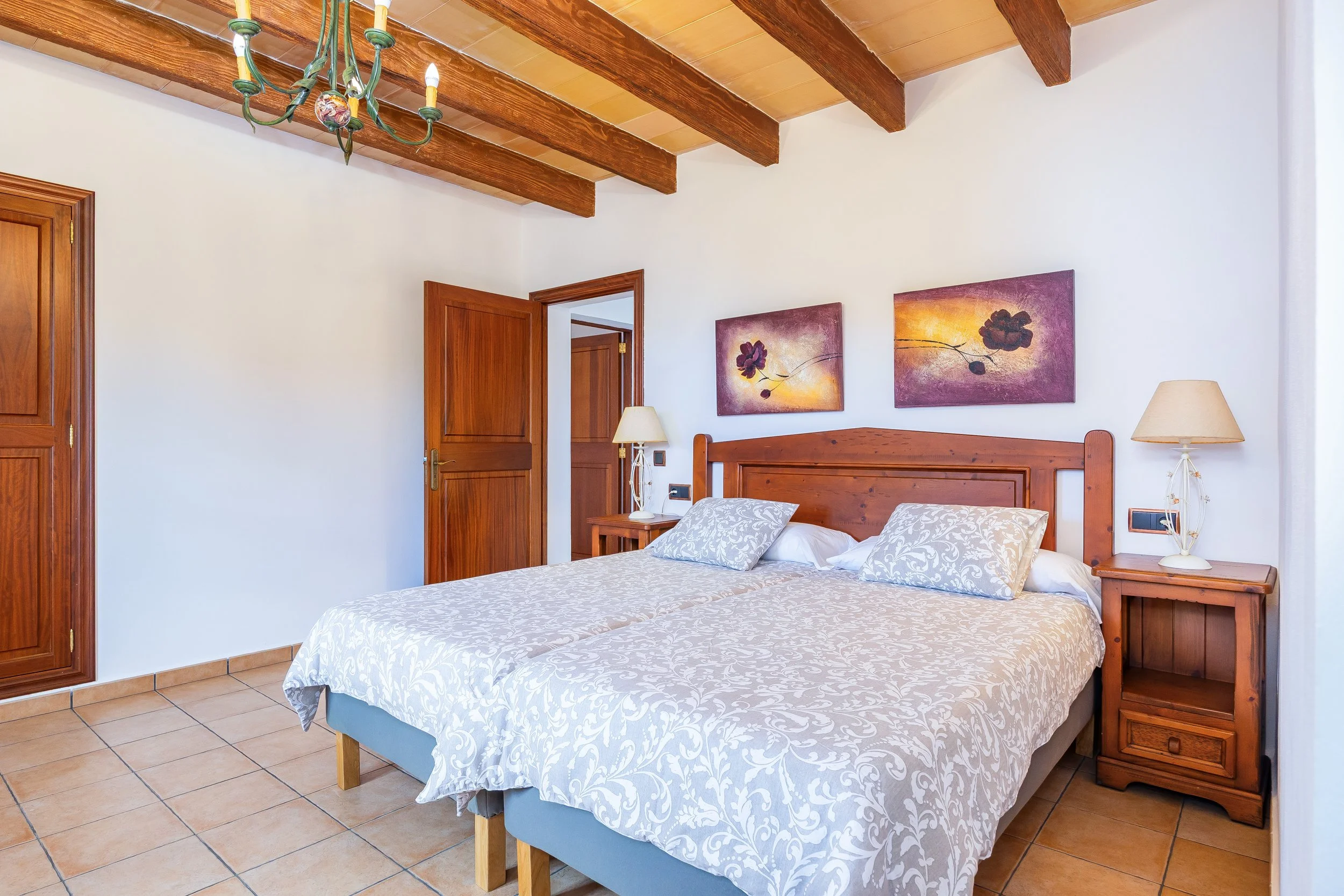 Traditional interior of Cas Cuni Mallorca with rustic architecture and natural light real estate photography