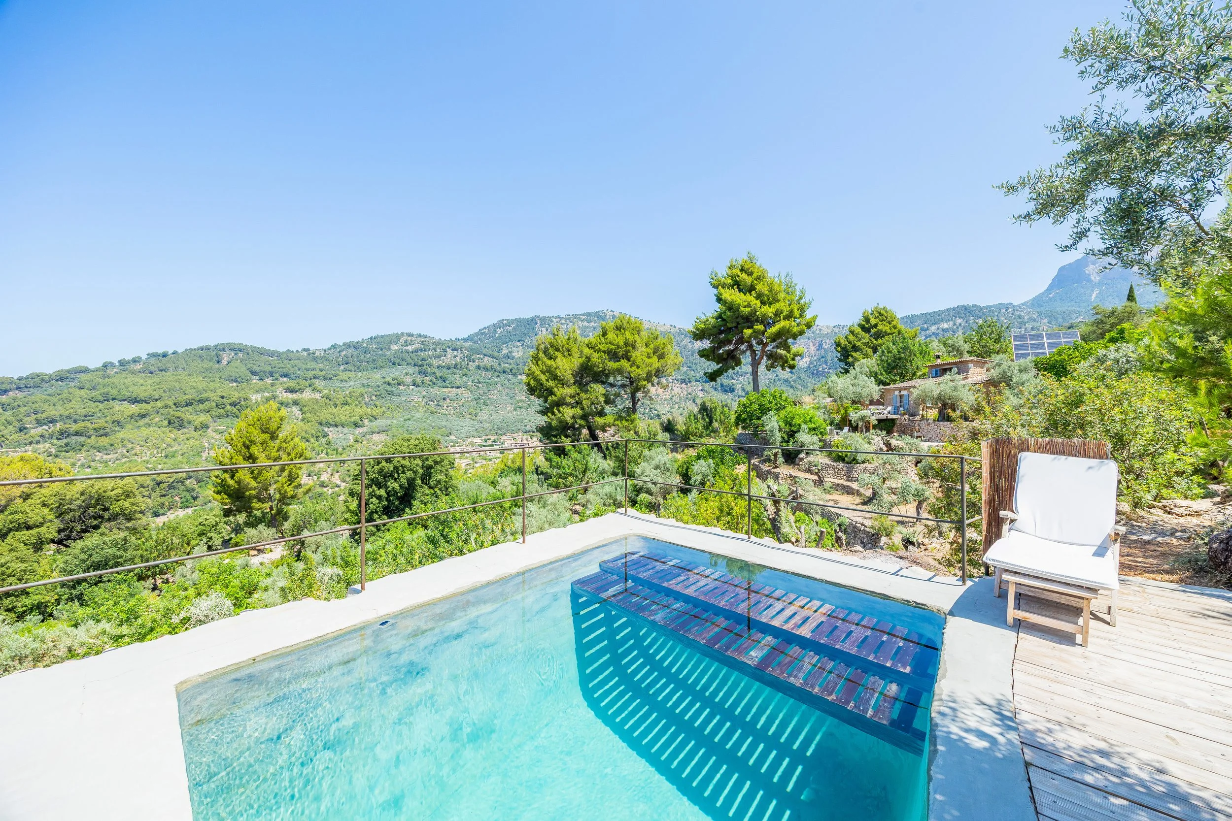 Renovated mountain house near Sóller Mallorca with panoramic views over Sóller valley real estate photography