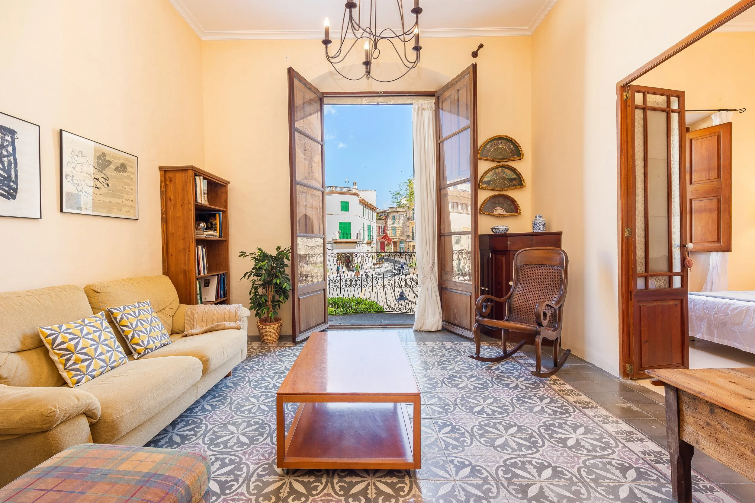 Historic interior of traditional house in Felanitx Mallorca with natural light real estate photography