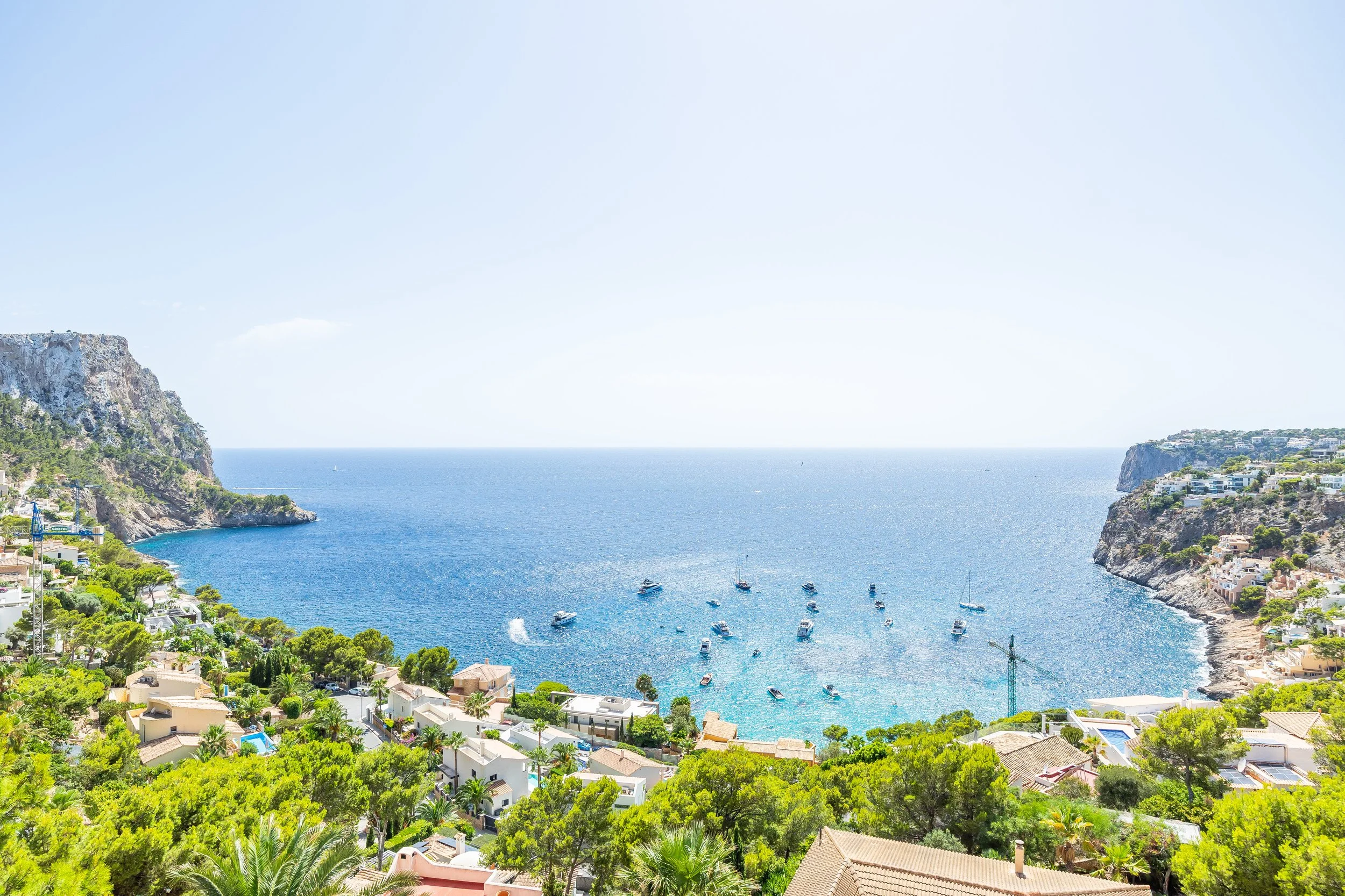 Luxury villa in Cala Llamp Mallorca with swimming pool and panoramic sea views real estate photography