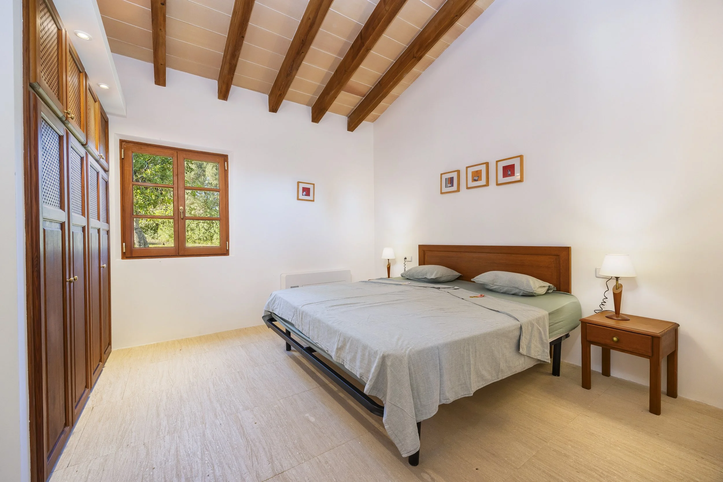 Traditional finca interior near Sant Llorenç Mallorca with rustic architecture and natural light real estate photography