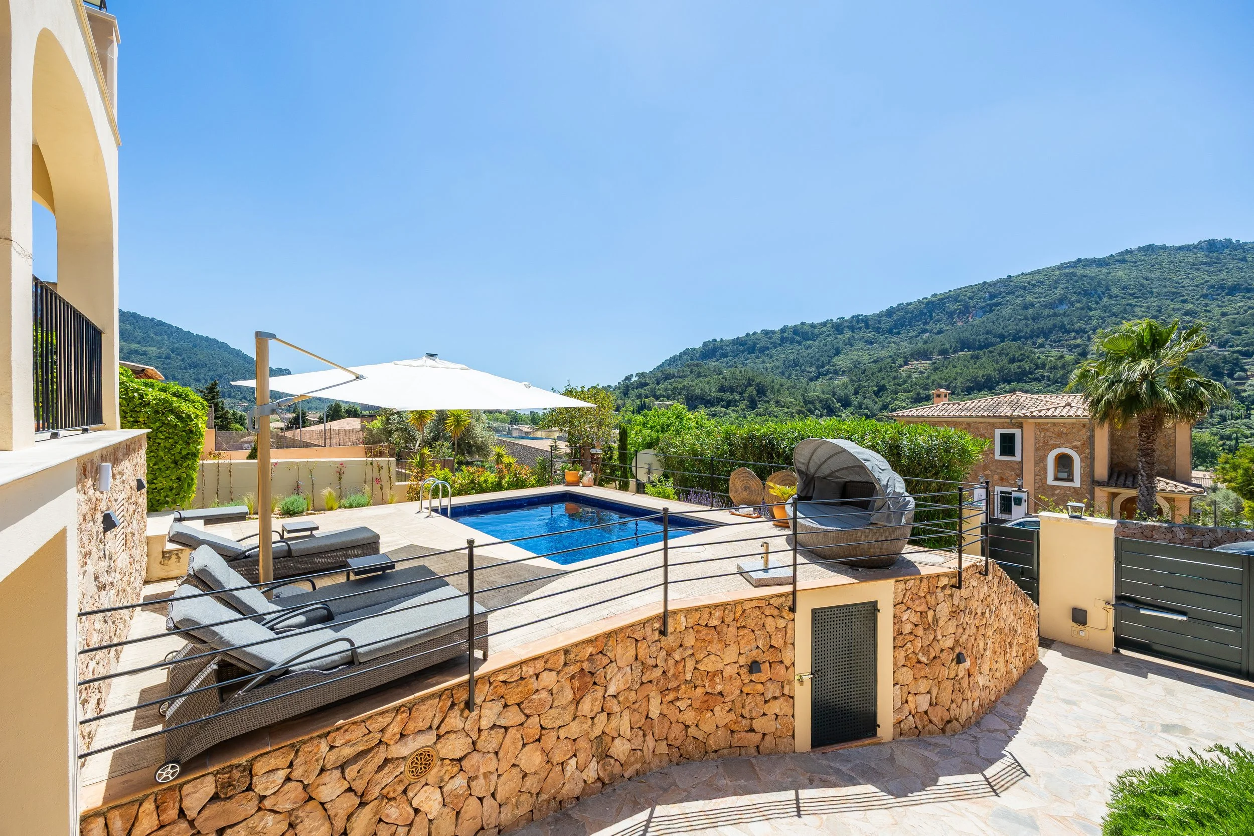 Sa Papaiona Mallorca traditional finca exterior with countryside views real estate photography
