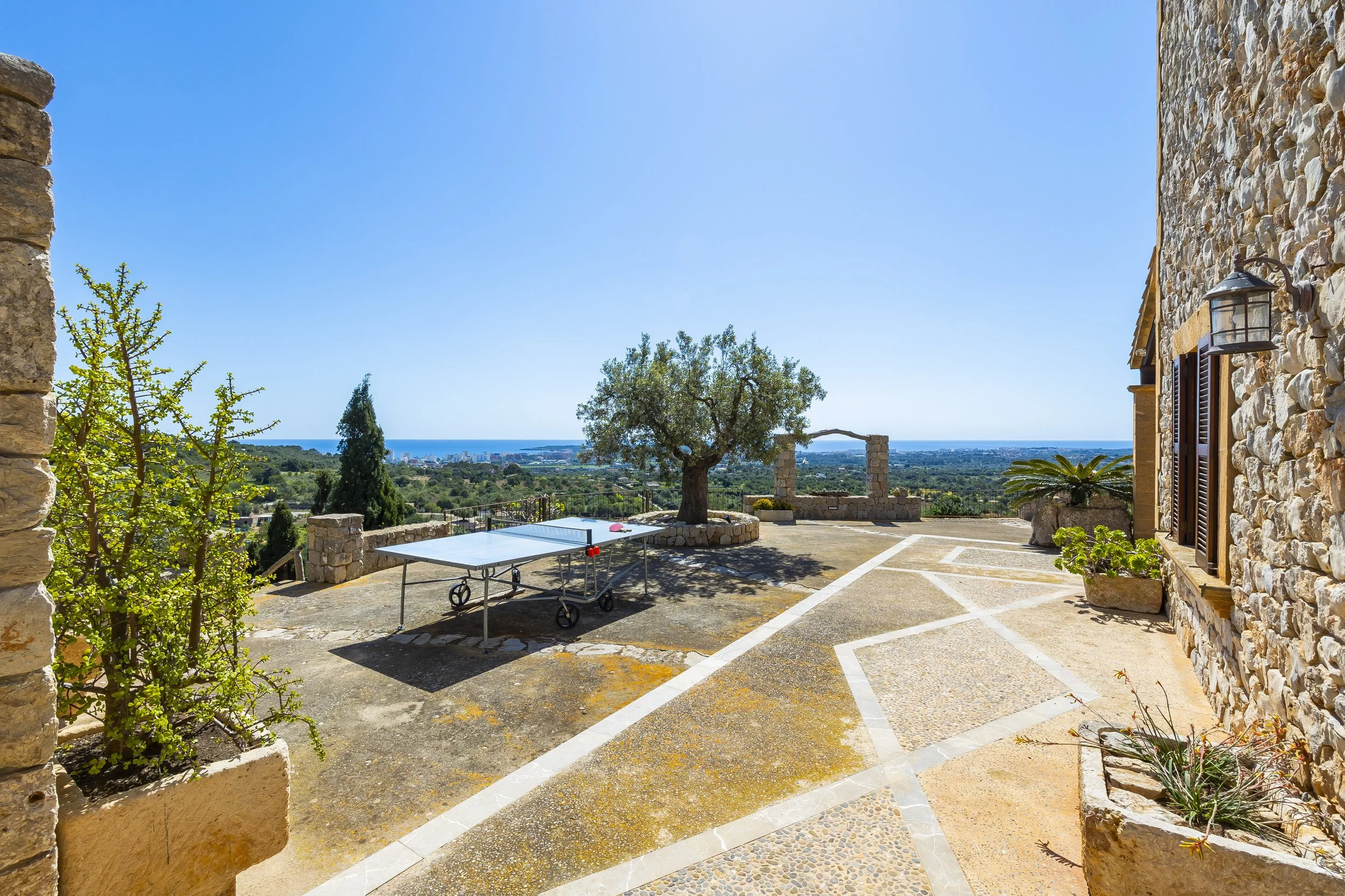 Son Galta Mallorca property with swimming pool and panoramic views over Cala Millor real estate photography