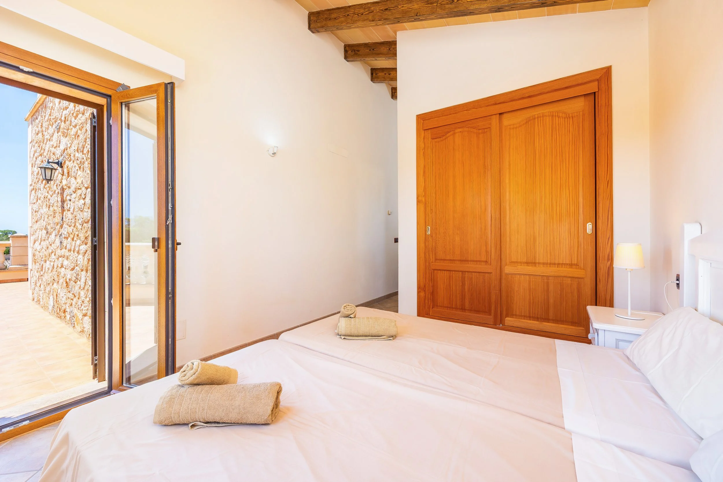 Rural house interior near Ses Salines Mallorca with natural light and Mediterranean style real estate photography