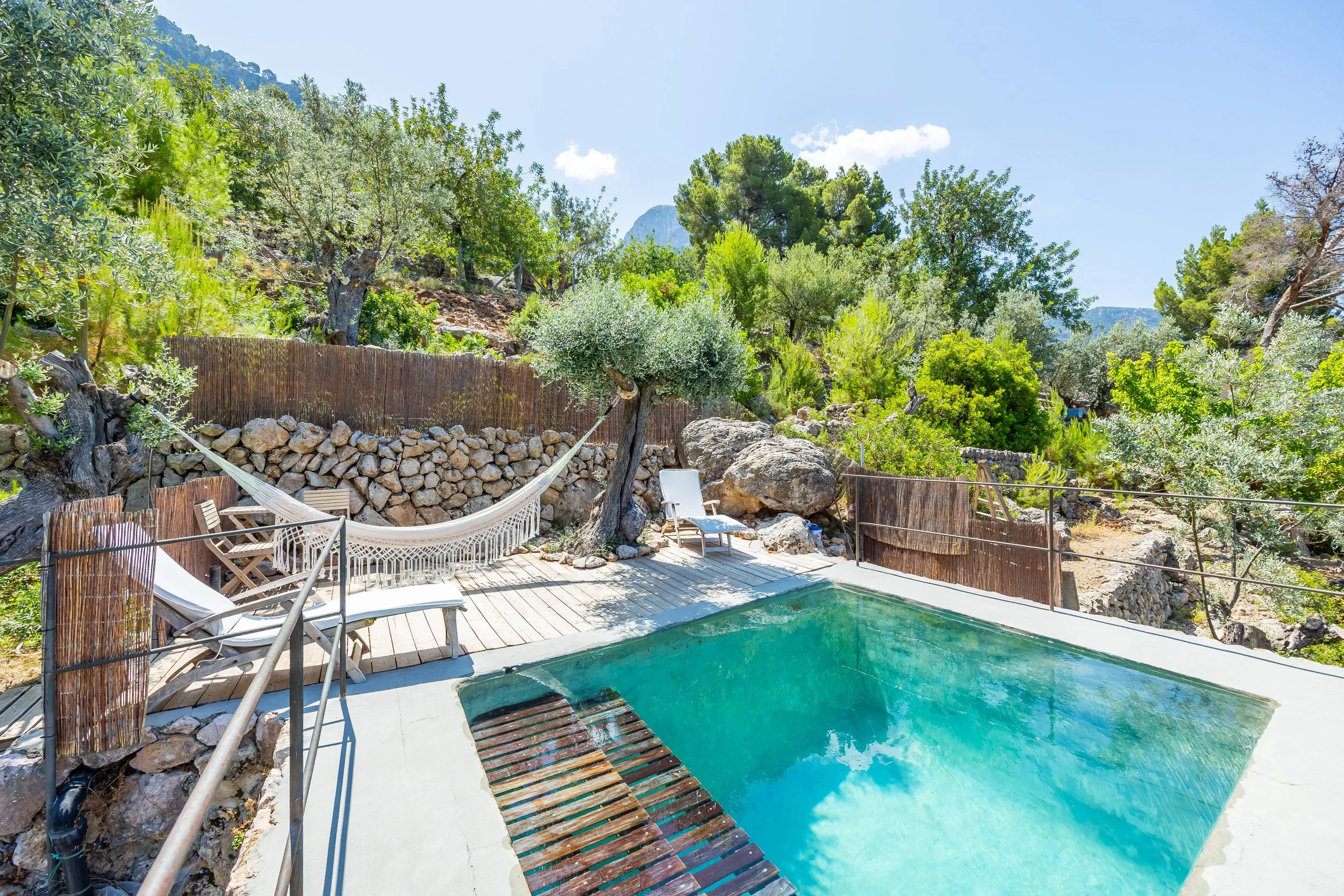 Renovated mountain house near Sóller Mallorca with panoramic views over Sóller valley real estate photography