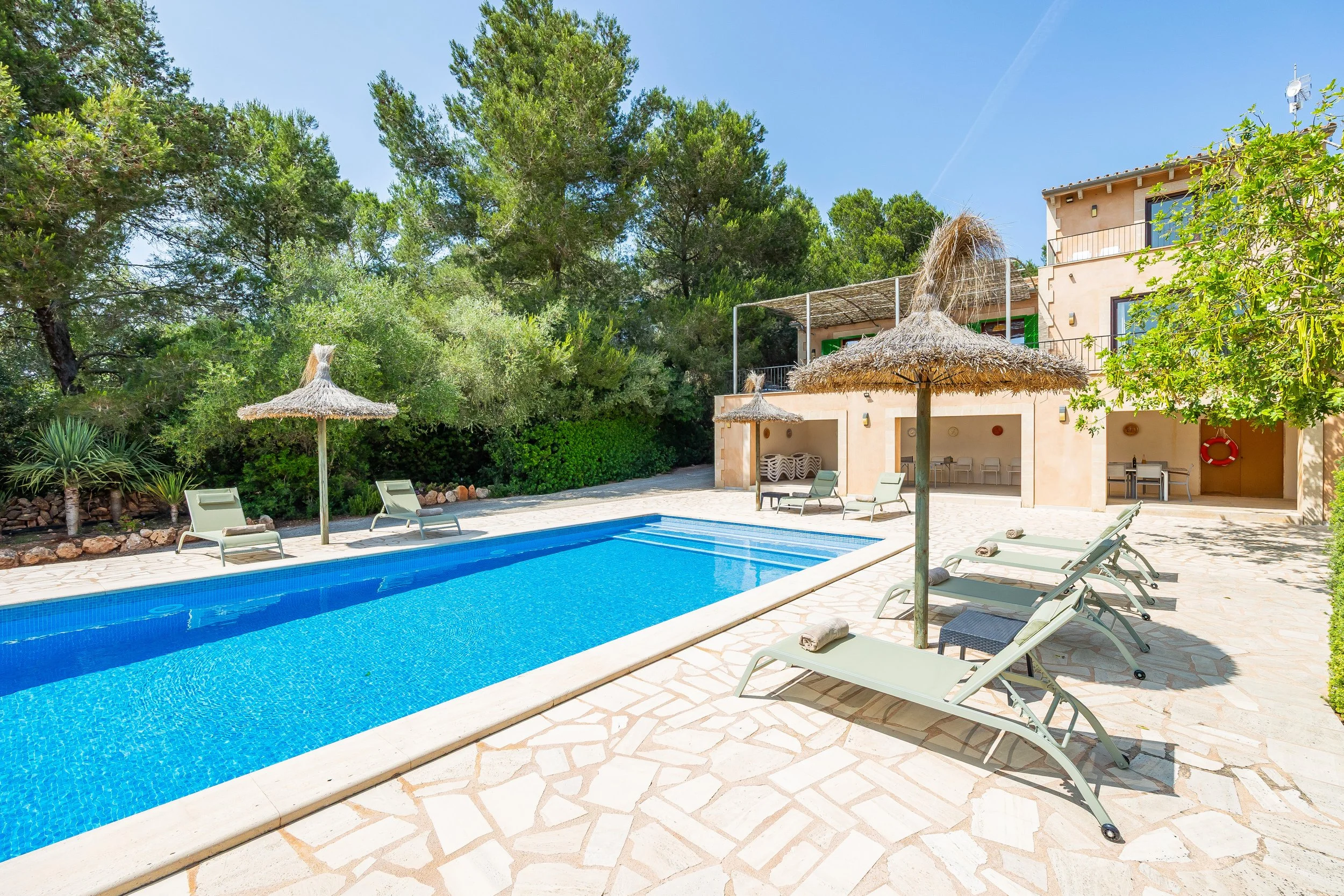 Rural house near Campos Mallorca with private pool, large plot and natural surroundings real estate photography