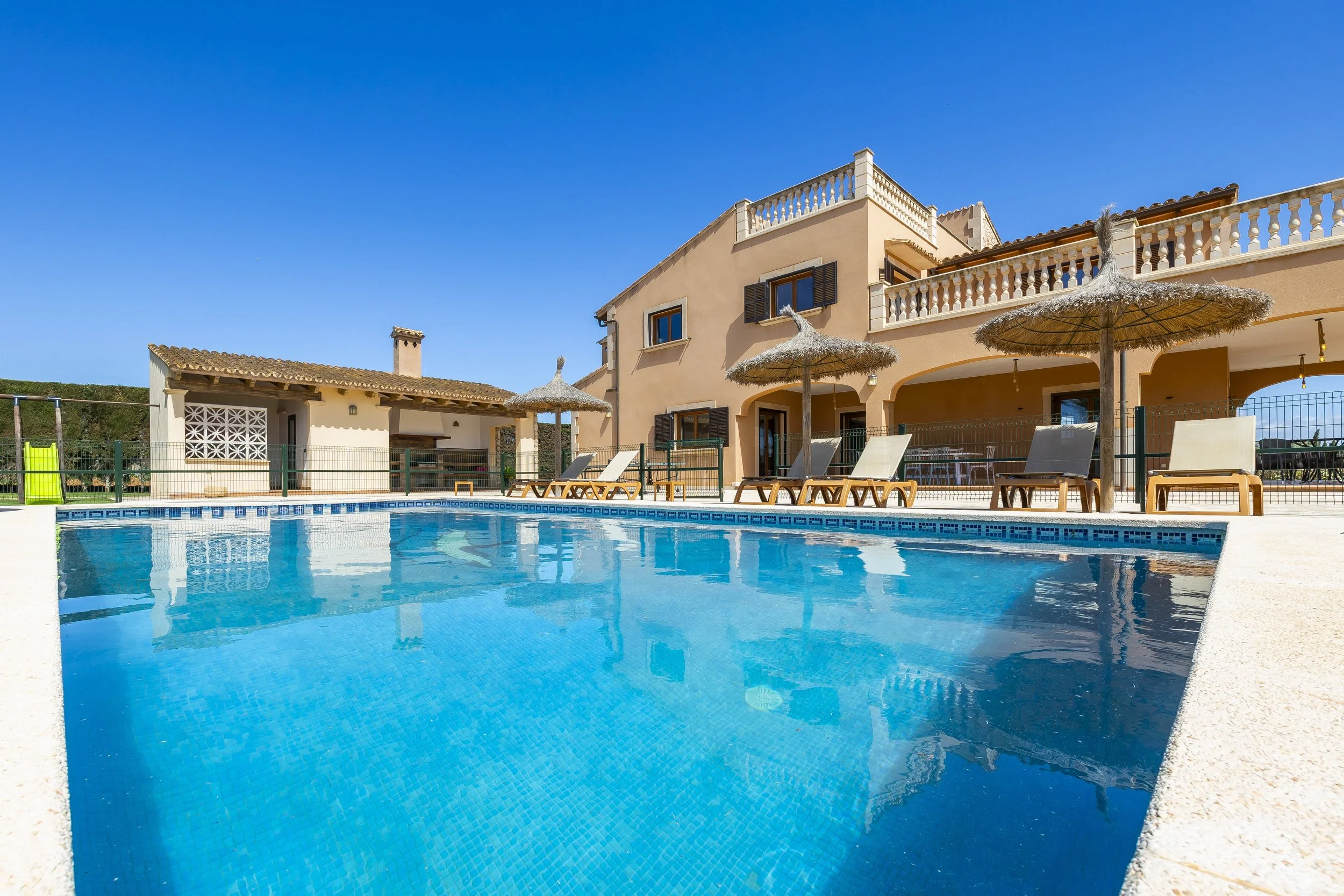 Rural house near Ses Salines Mallorca with swimming pool, garden and natural surroundings real estate photography