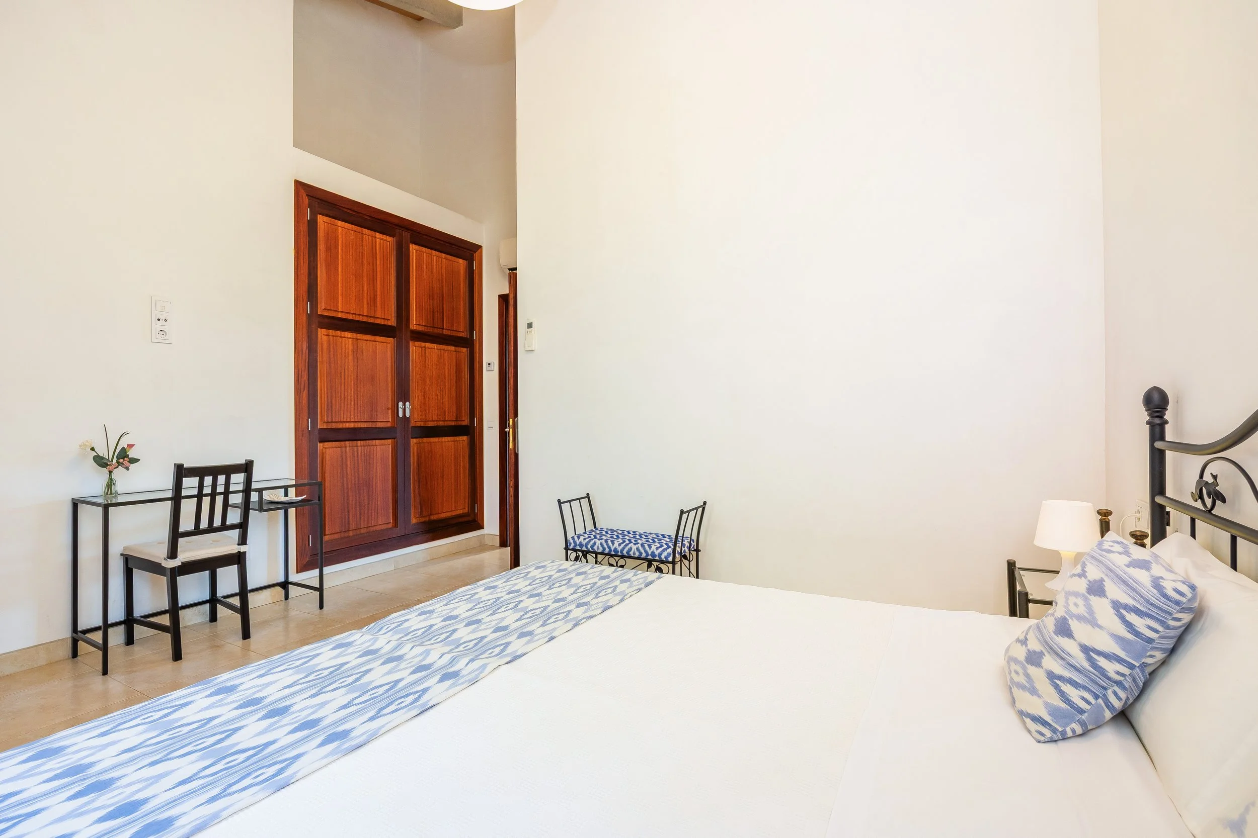 Rural house interior near Campos Mallorca with natural light and traditional Mediterranean style real estate photography