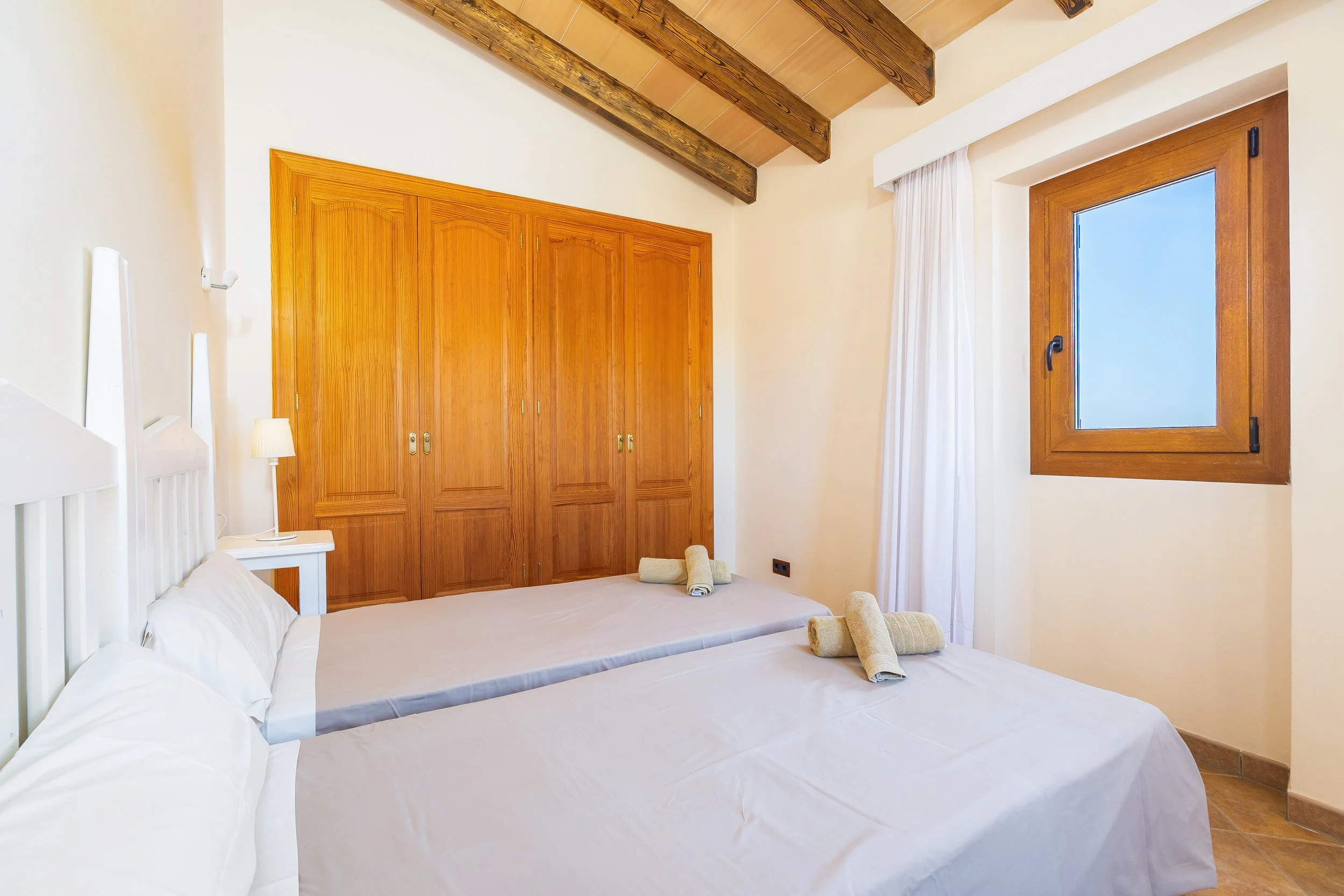 Rural house interior near Ses Salines Mallorca with natural light and Mediterranean style real estate photography