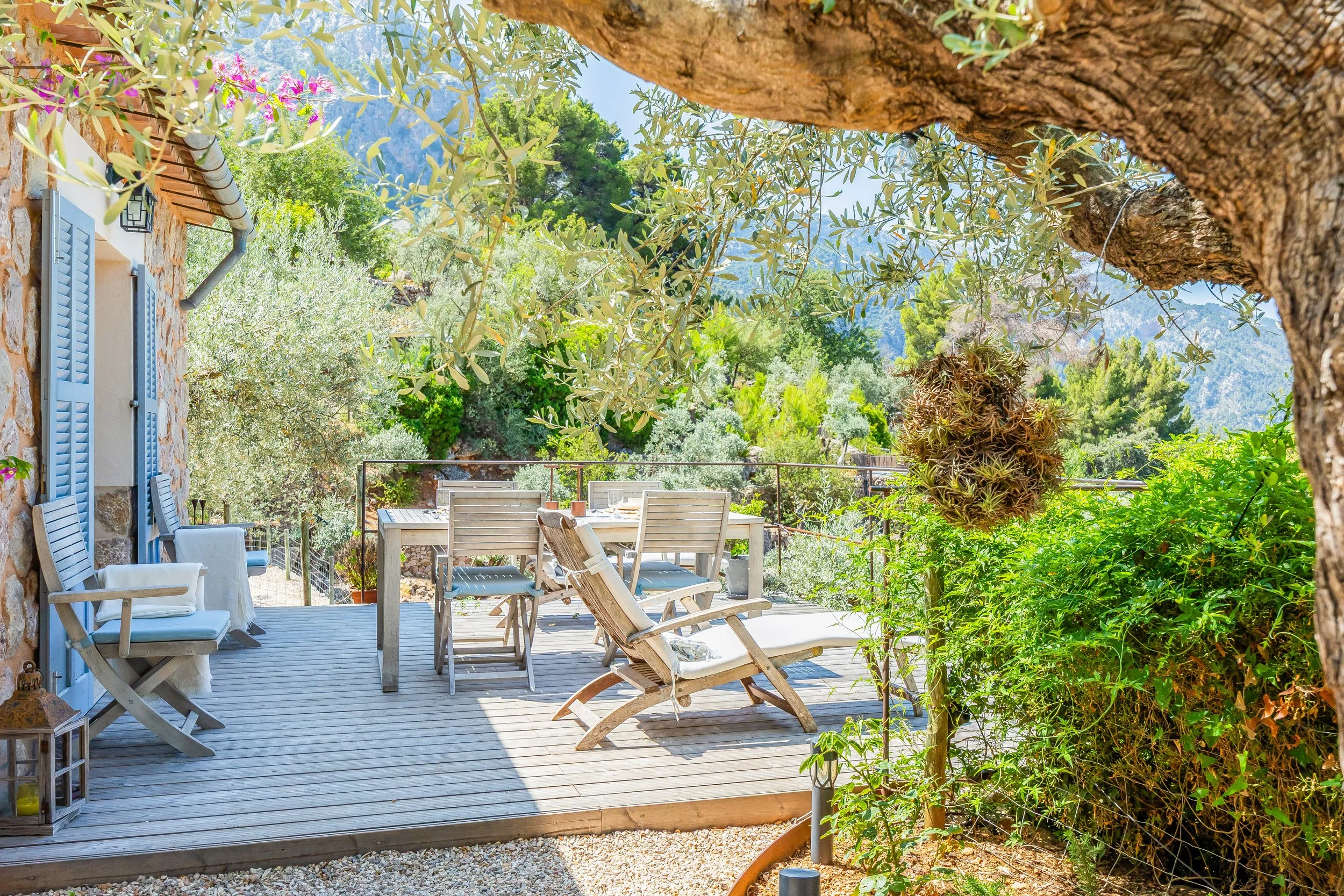 Renovated mountain house near Sóller Mallorca with panoramic views over Sóller valley real estate photography