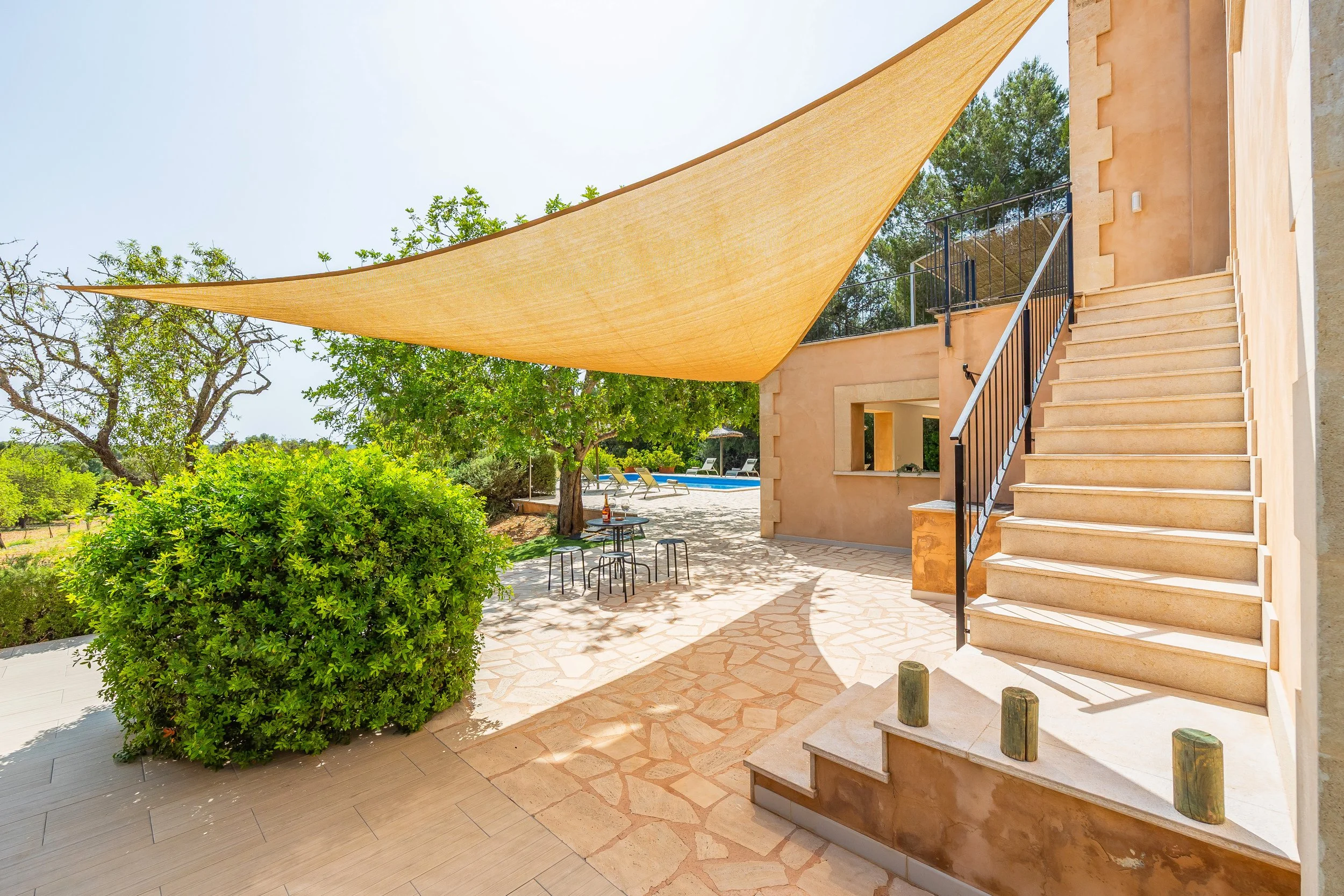 Rural house near Campos Mallorca with private pool, large plot and natural surroundings real estate photography