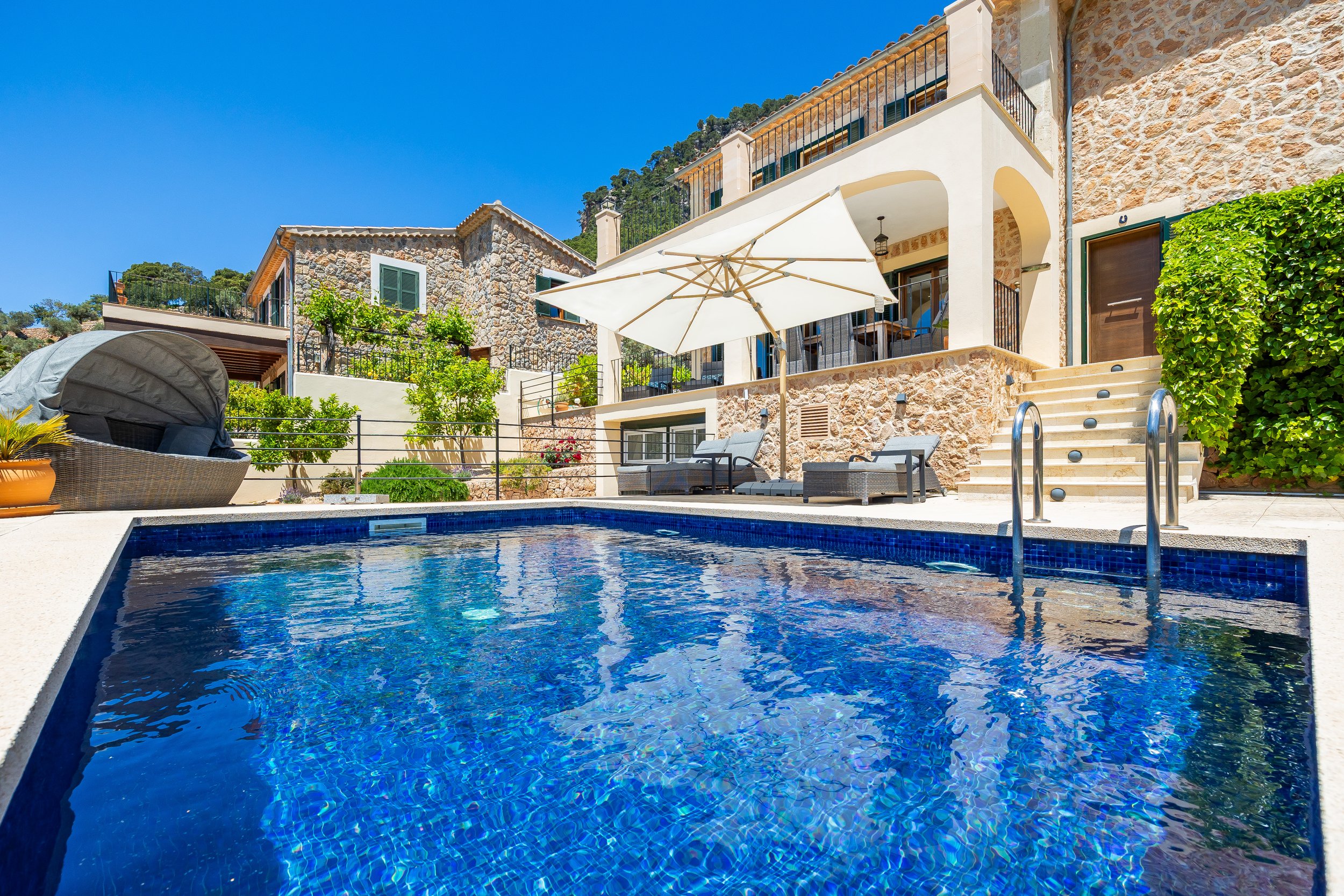 Sa Papaiona Mallorca traditional finca exterior with countryside views real estate photography