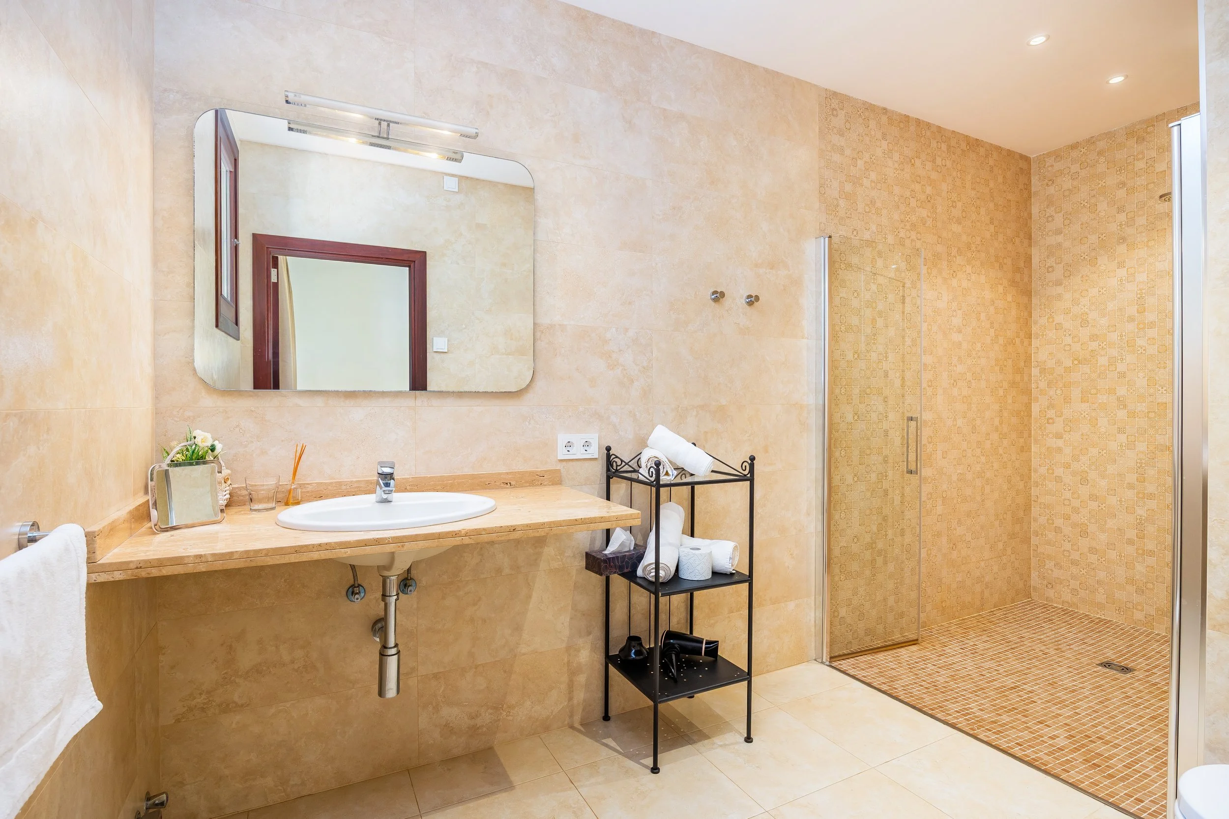 Rural house interior near Campos Mallorca with natural light and traditional Mediterranean style real estate photography