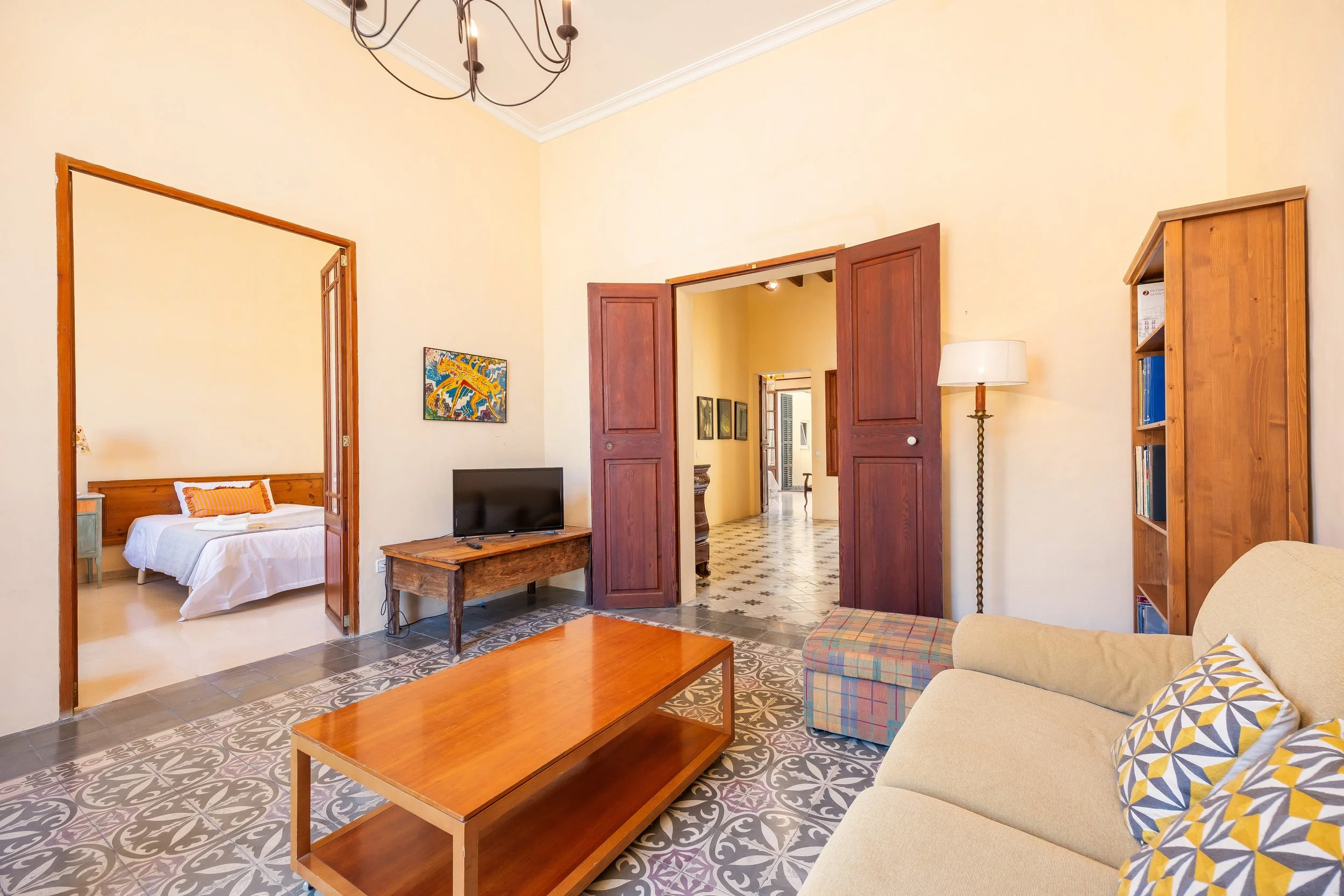 Historic interior of traditional house in Felanitx Mallorca with natural light real estate photography
