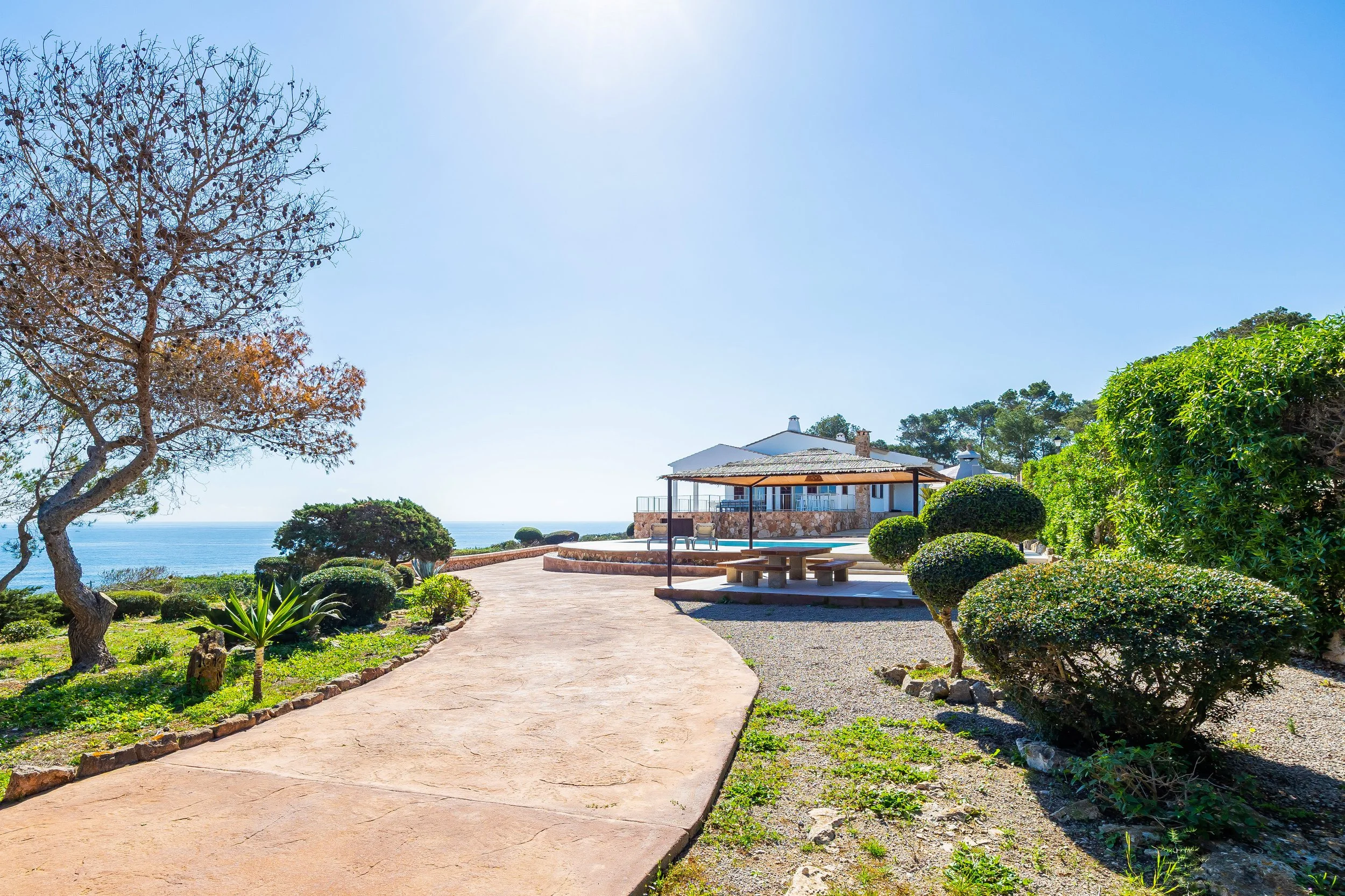 Can Fernando Es Pontàs Mallorca first line coastal property with panoramic sea views real estate photography