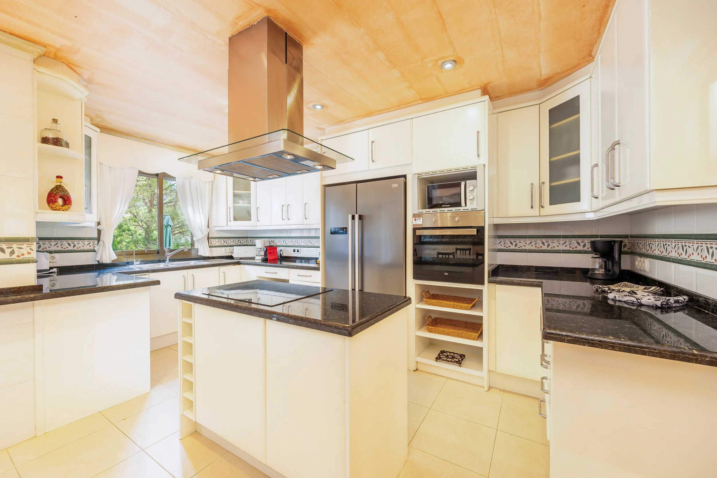 Luxury interior of Villa Cala Llamp Mallorca with modern design, natural light and sea views real estate photography