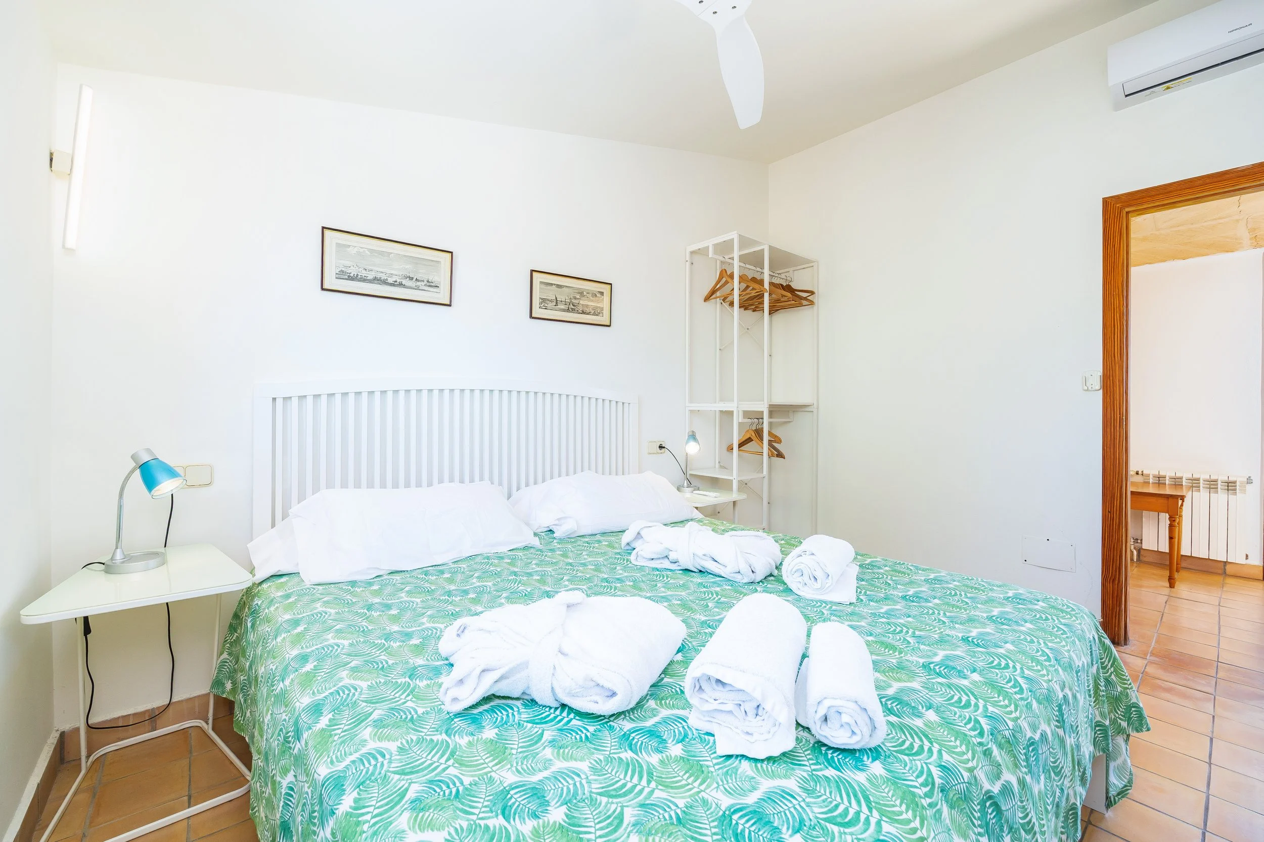 Rural house interior with natural light and traditional Mediterranean style real estate photography in Mallorca