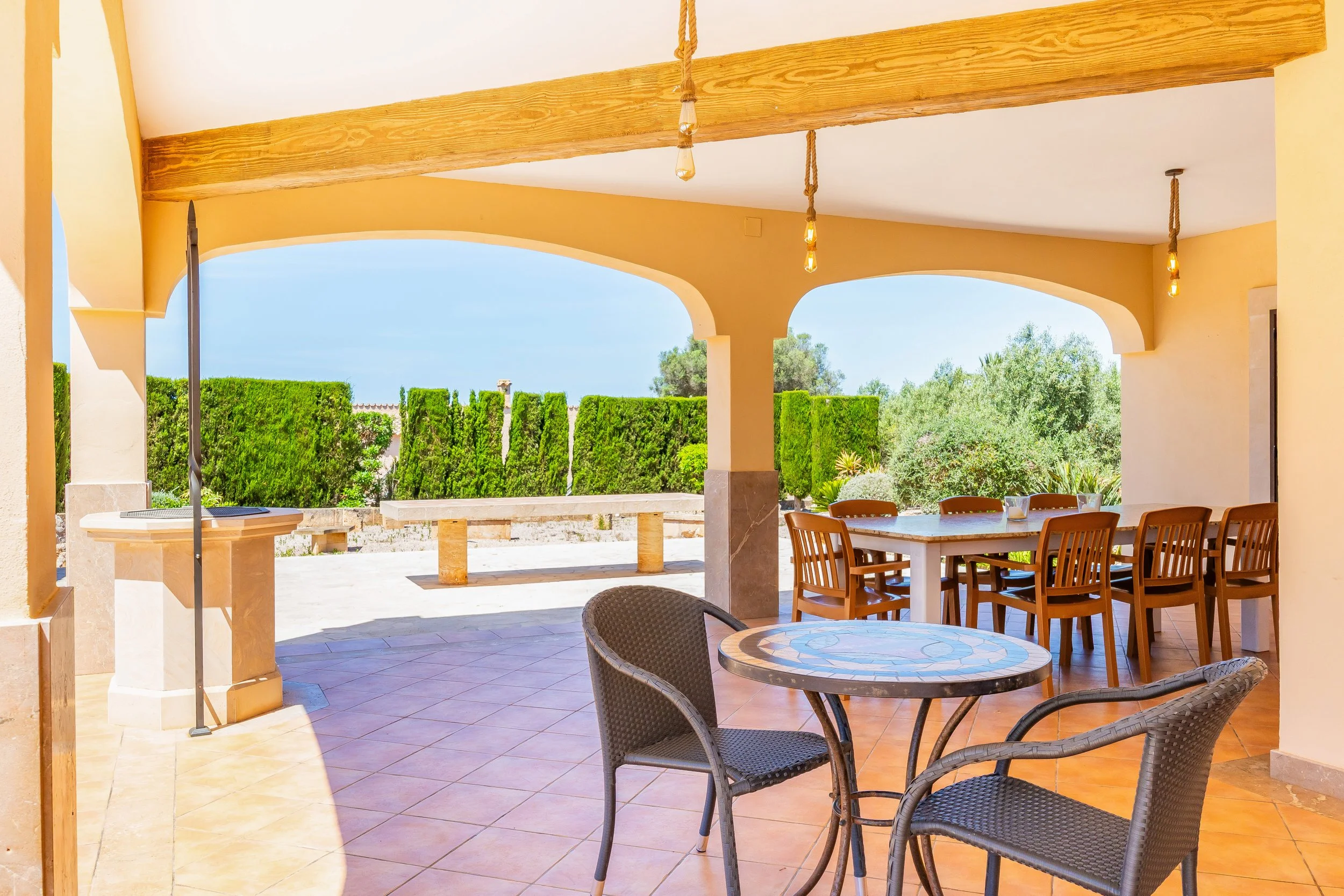 Rural house near Ses Salines Mallorca with swimming pool and Mediterranean countryside real estate photography