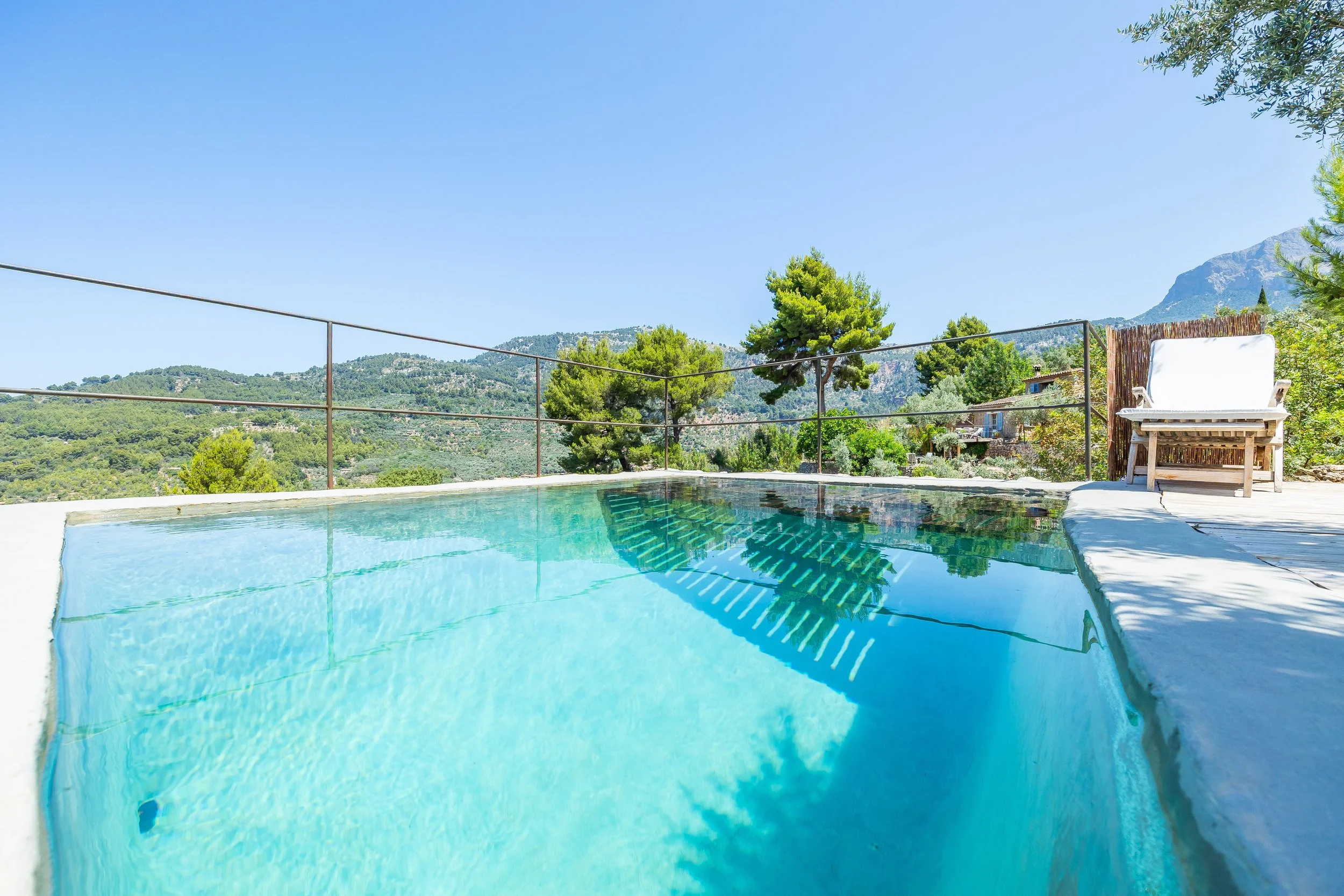 Renovated mountain house near Sóller Mallorca with panoramic views over Sóller valley real estate photography