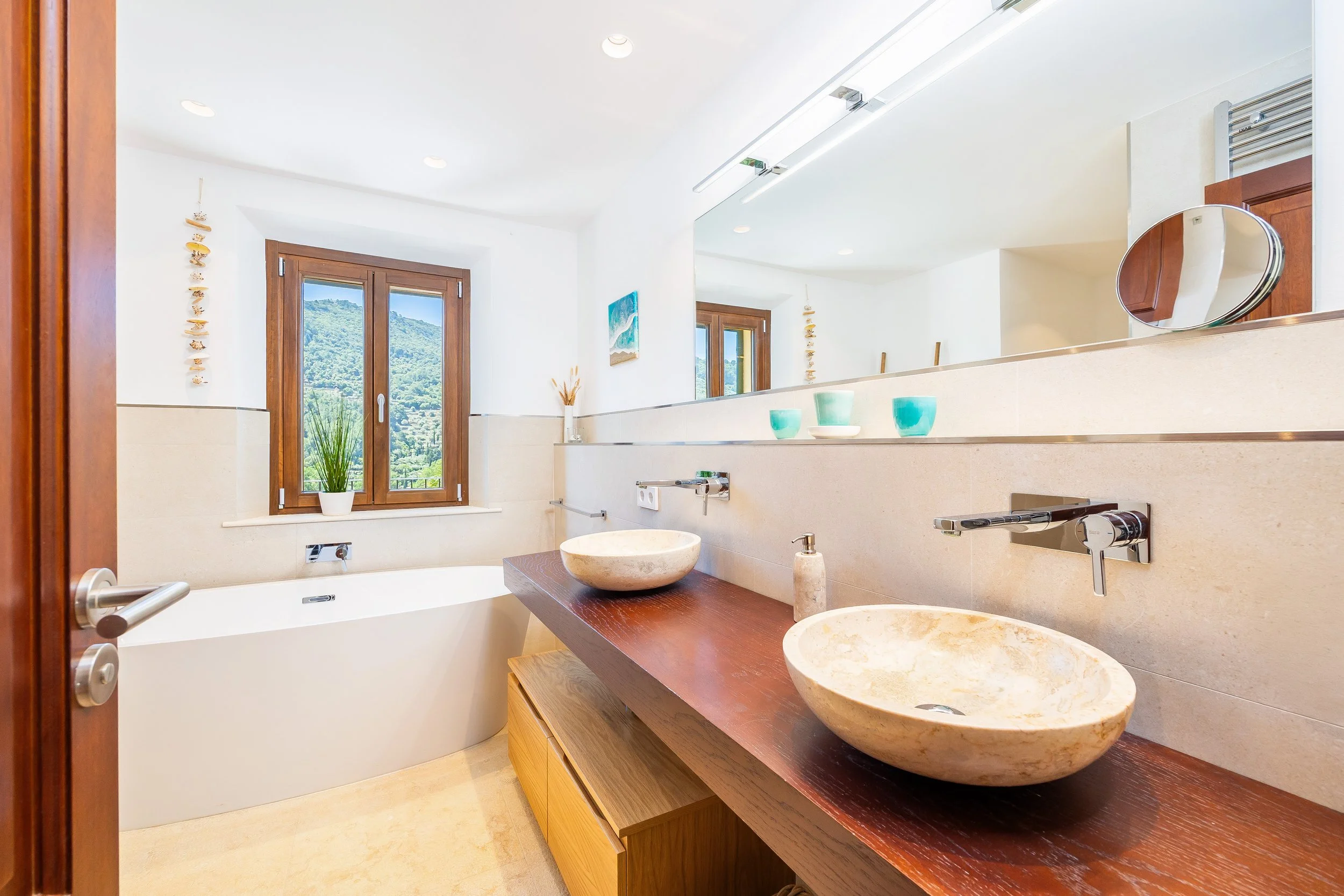 Sa Papaiona Mallorca traditional finca interior with rustic architecture and natural light real estate photography