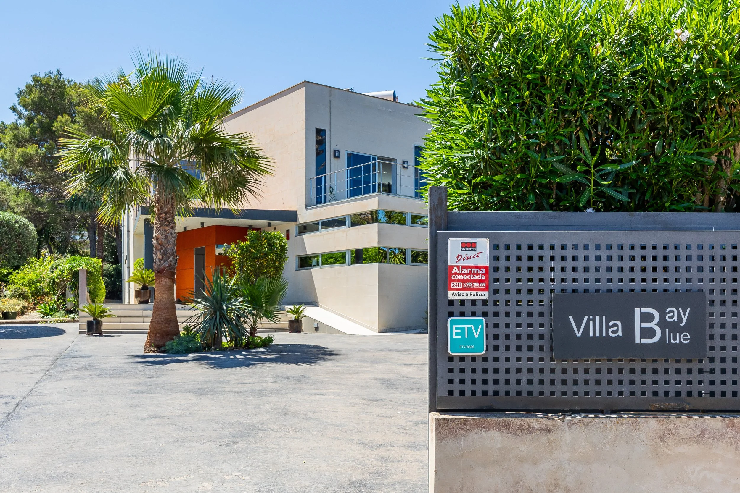 Coastal villa exterior real estate photography in Mallorca with sea views