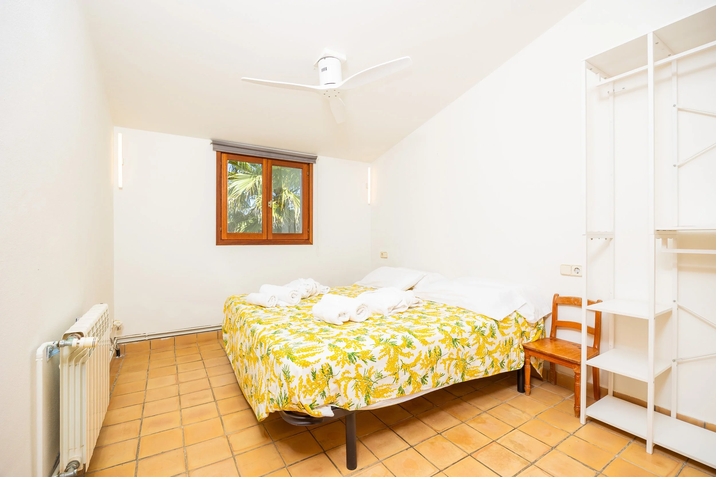 Rural house interior with natural light and traditional Mediterranean style real estate photography in Mallorca