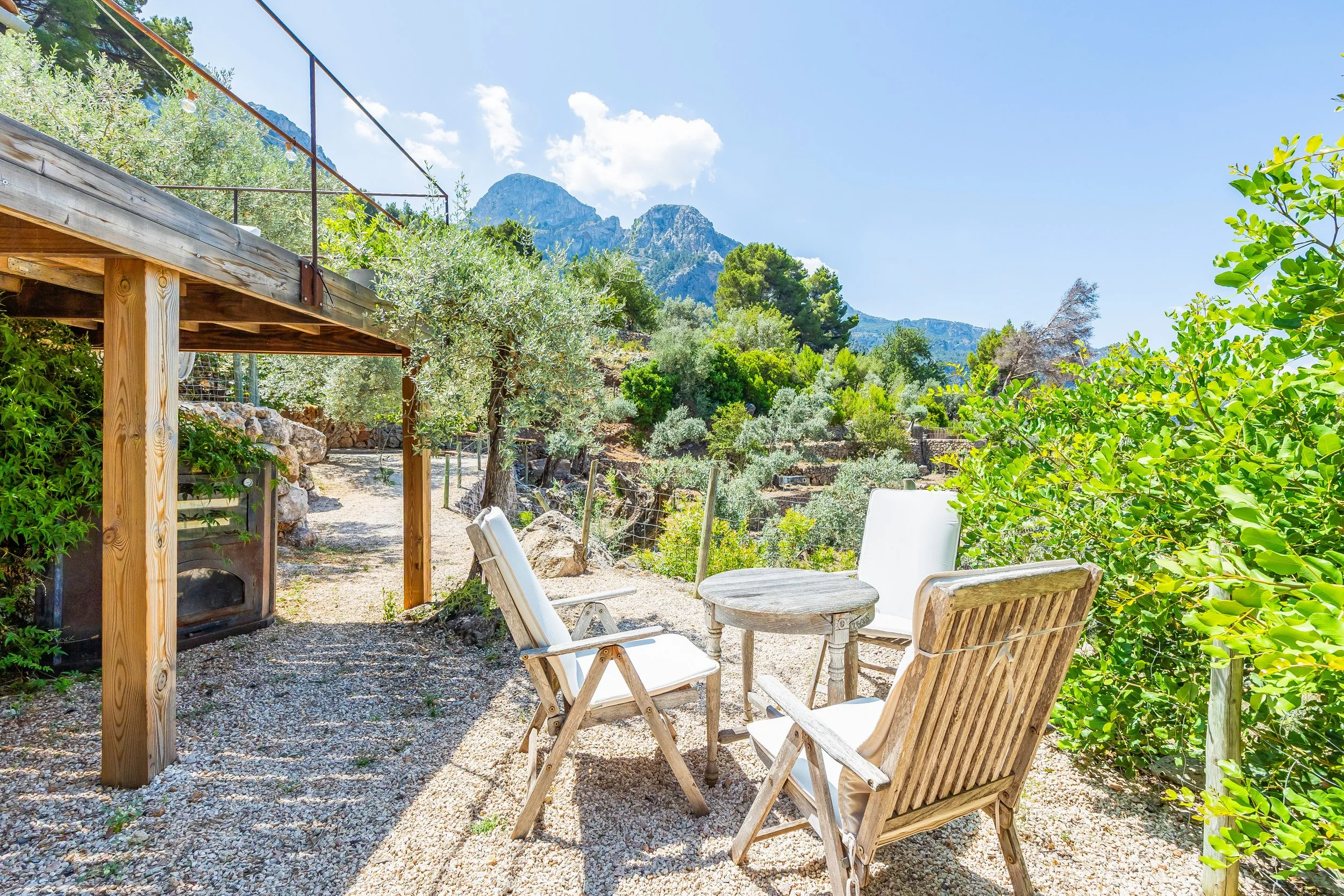 Renovated mountain house near Sóller Mallorca with panoramic views over Sóller valley real estate photography