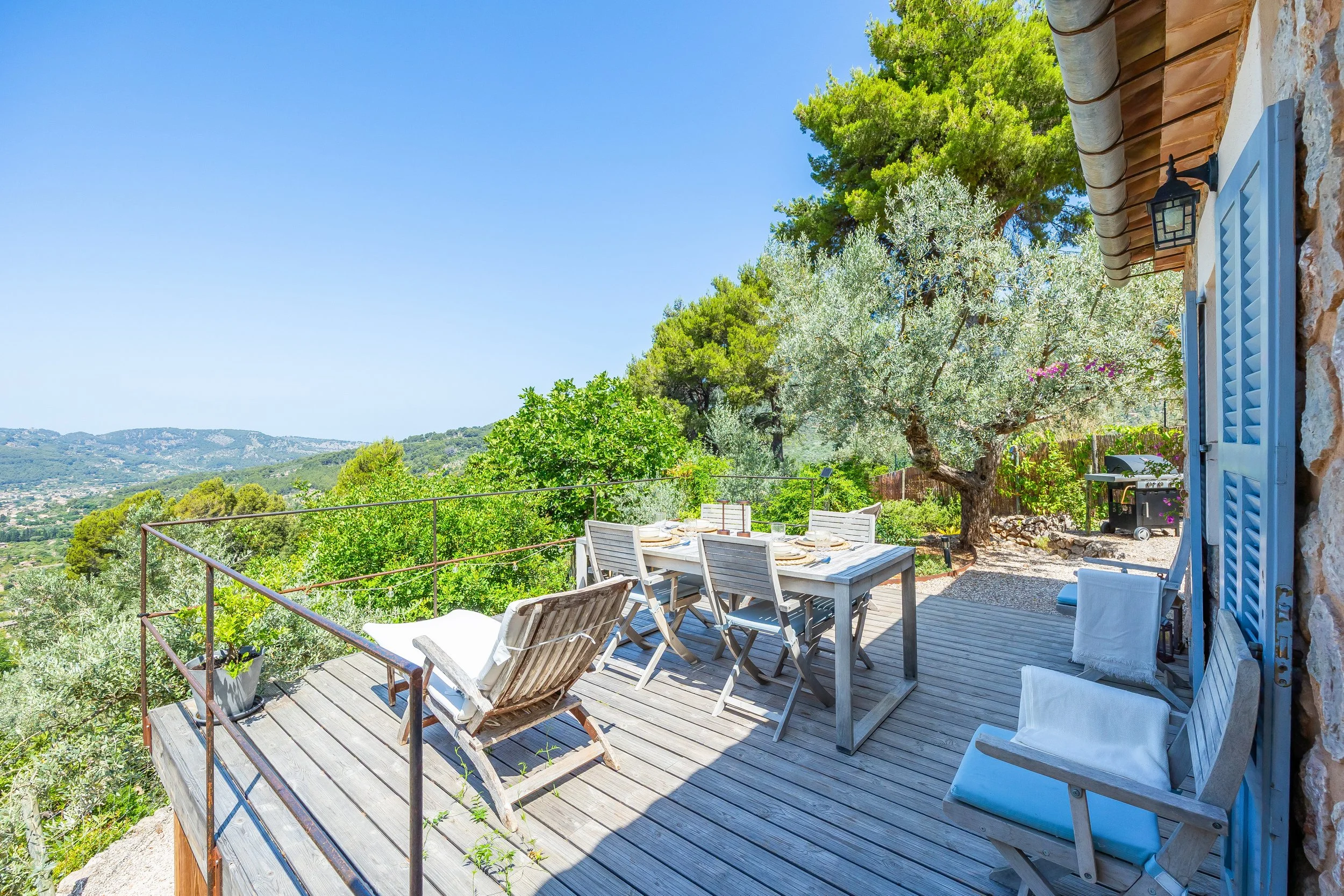 Renovated mountain house near Sóller Mallorca with panoramic views over Sóller valley real estate photography
