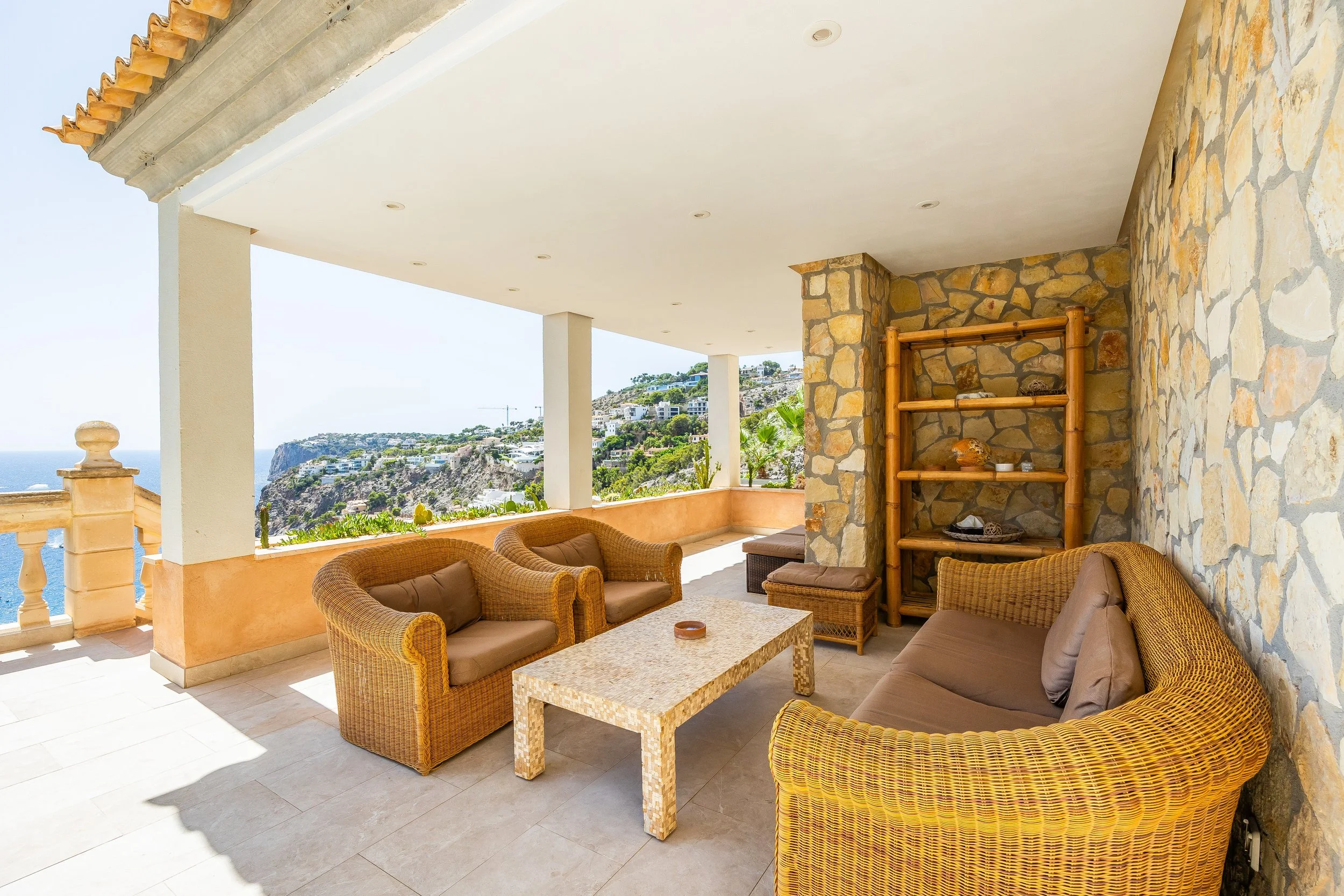 Luxury villa in Cala Llamp Mallorca with swimming pool and panoramic sea views real estate photography