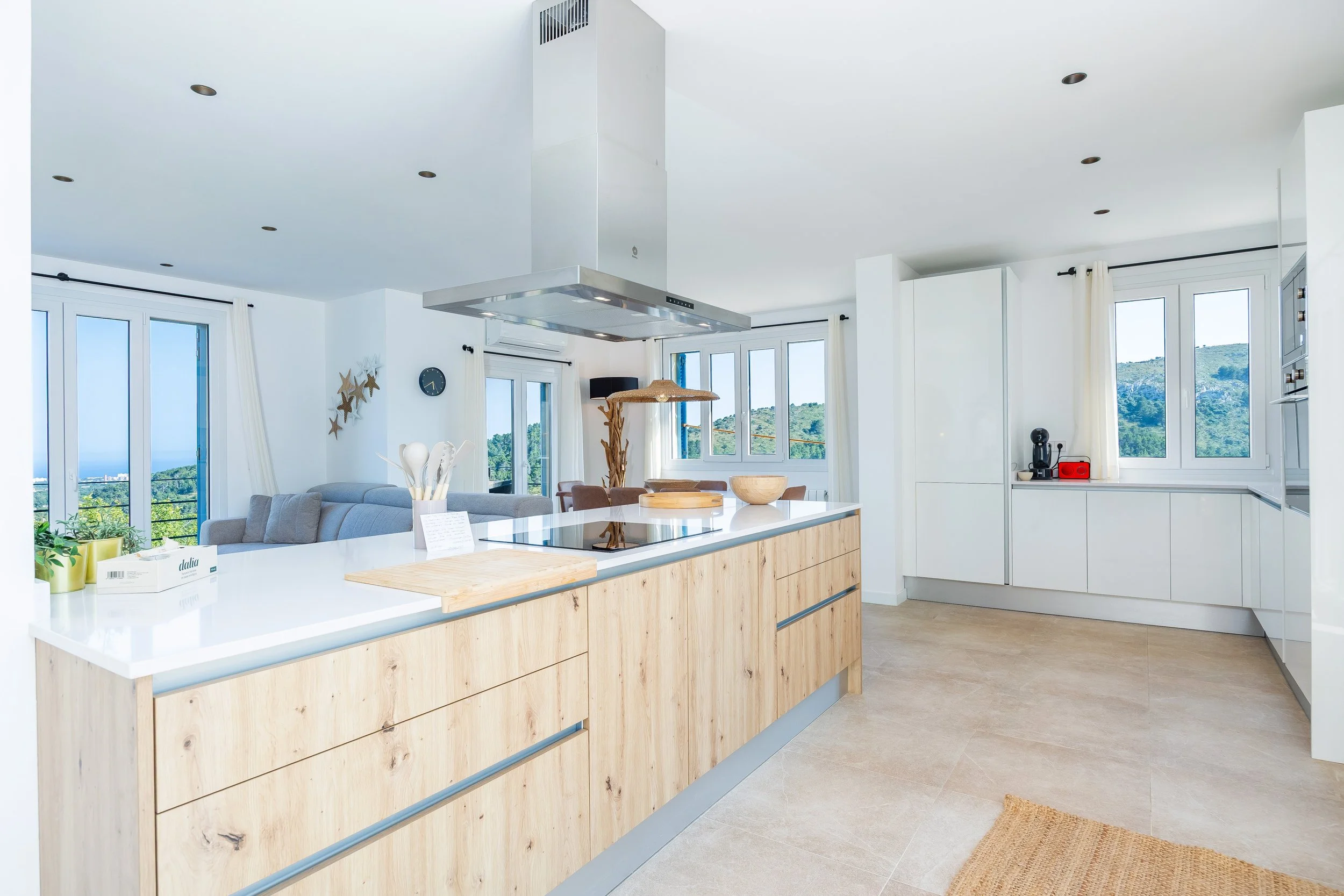 Can Gomez Mallorca renovated countryside interior with natural light and modern rustic style real estate photography