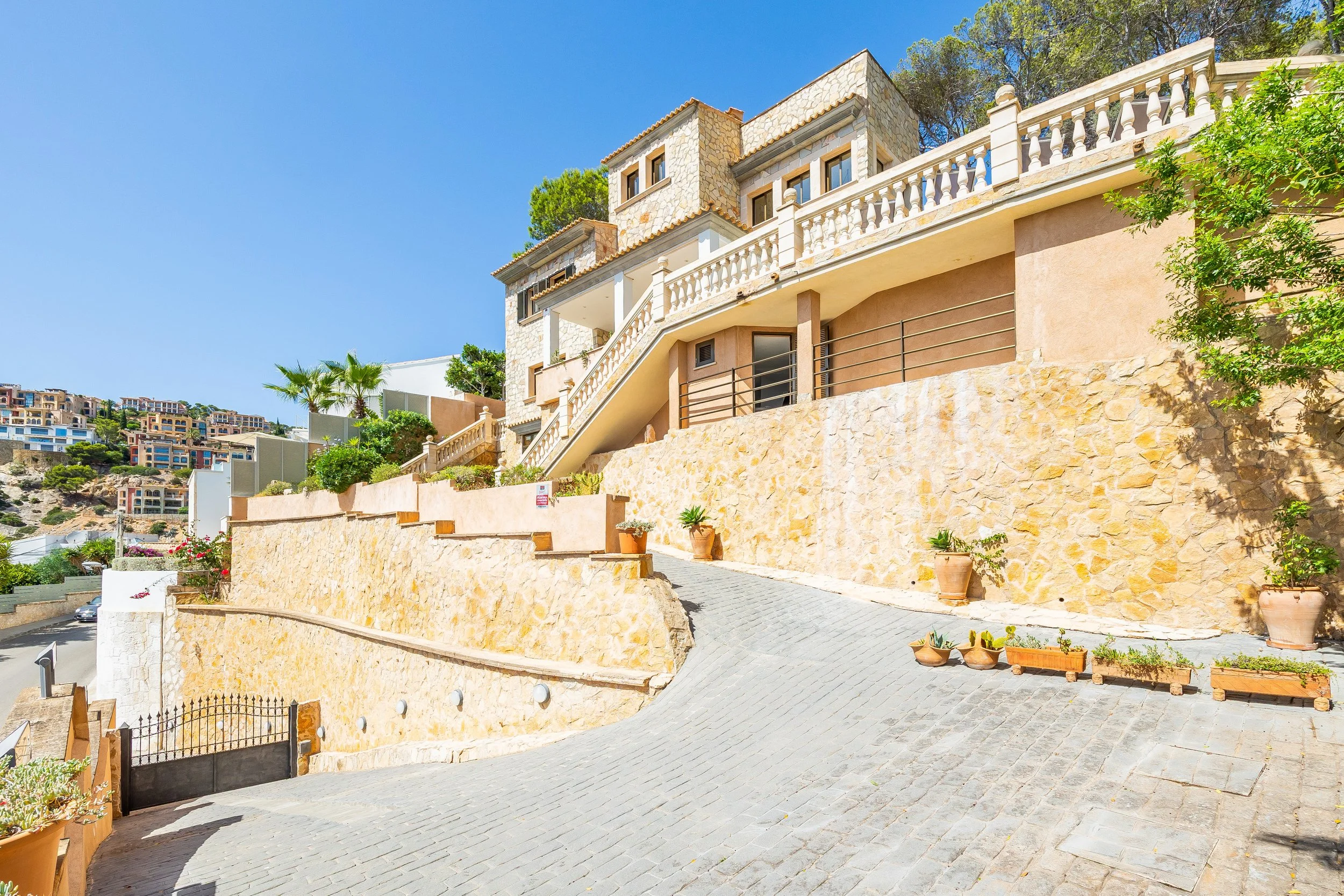 Luxury villa in Cala Llamp Mallorca with swimming pool and panoramic sea views real estate photography